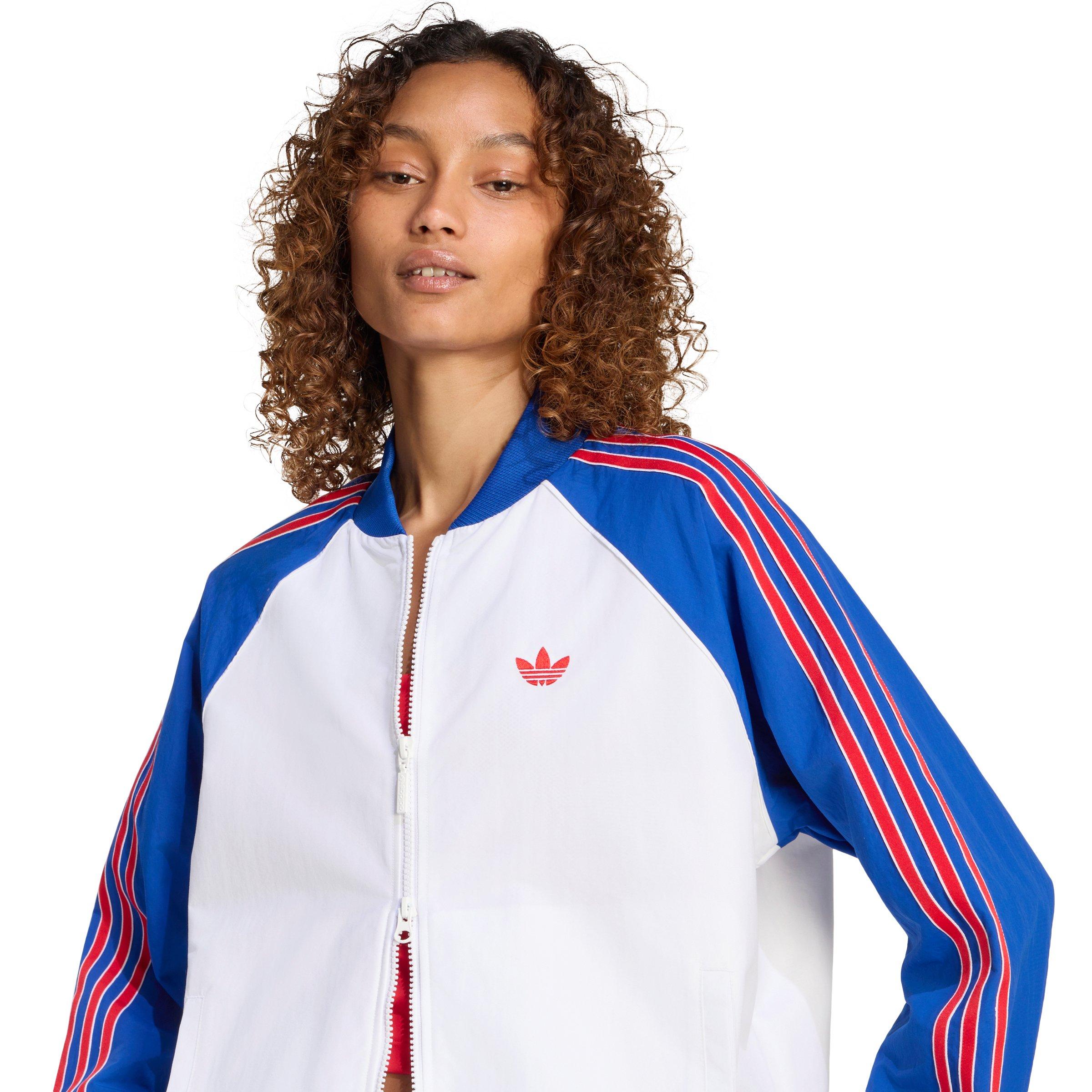 adidas Originals Women's SST Track Jacket - White/Royal - WHITE/ROYAL Thumbnail View 3