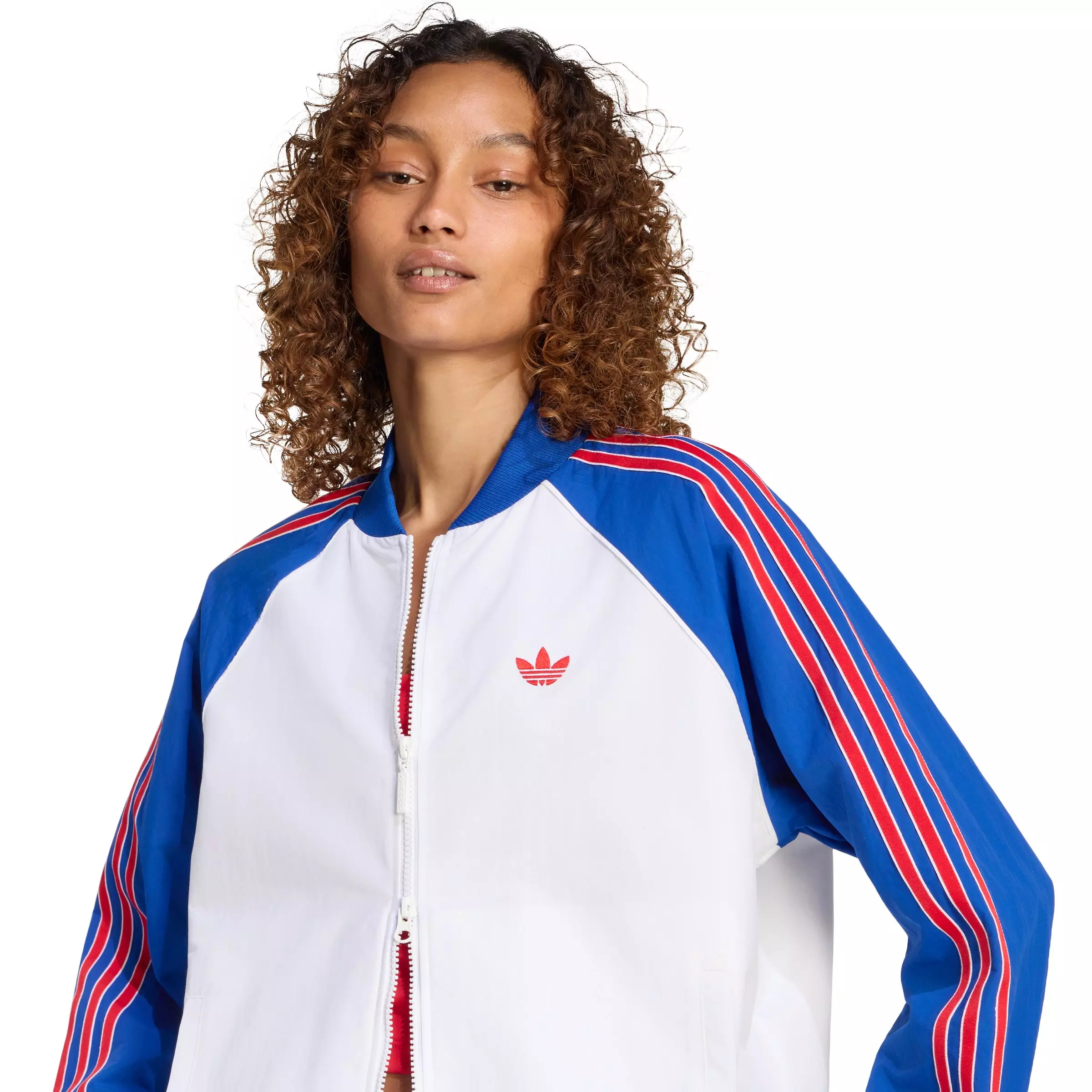 adidas Originals Women's SST Track Jacket - White/Royal - WHITE/ROYAL
