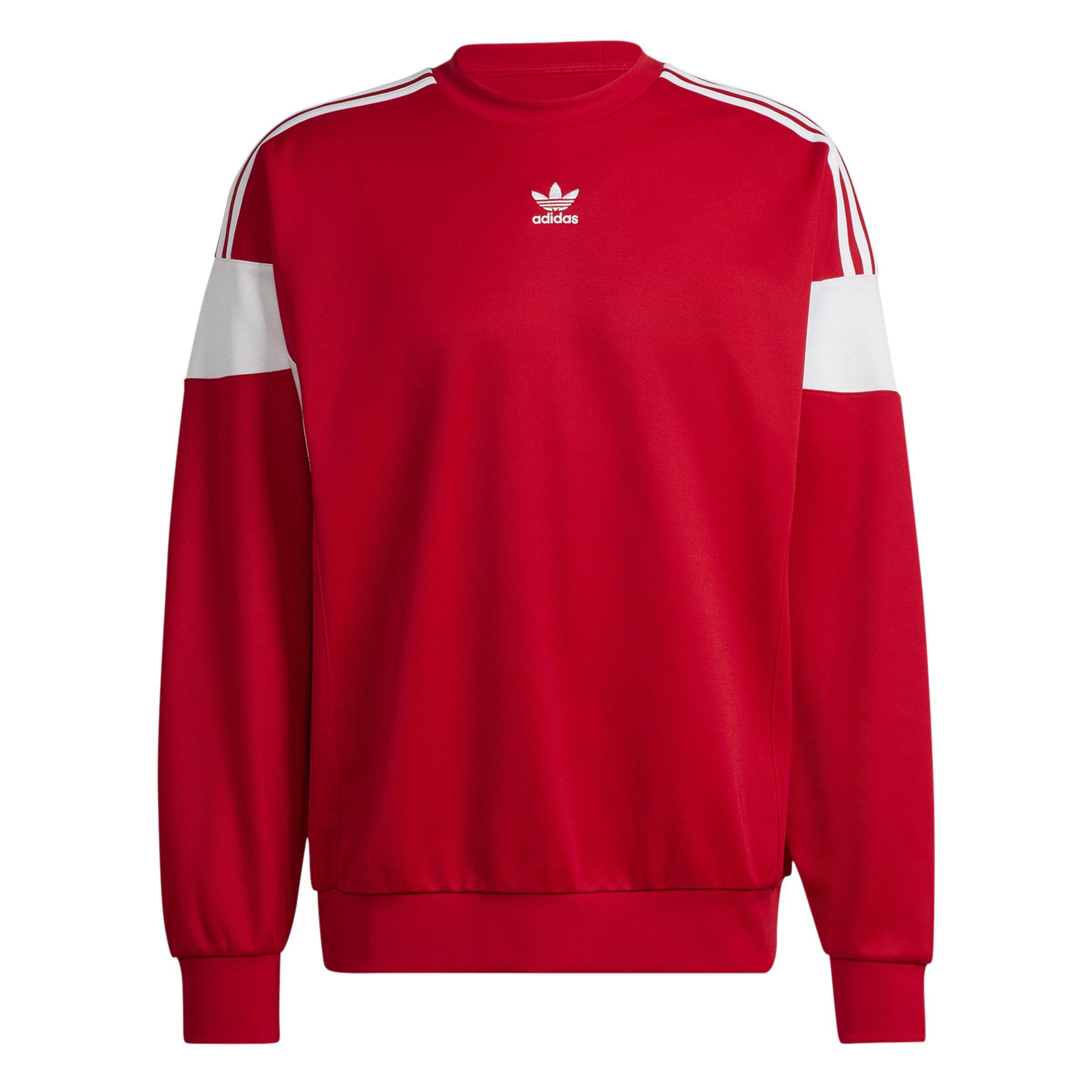 adidas Men's Original Adicolor Classics Cut Line Crew Sweatshirt-Red -  Hibbett | City Gear