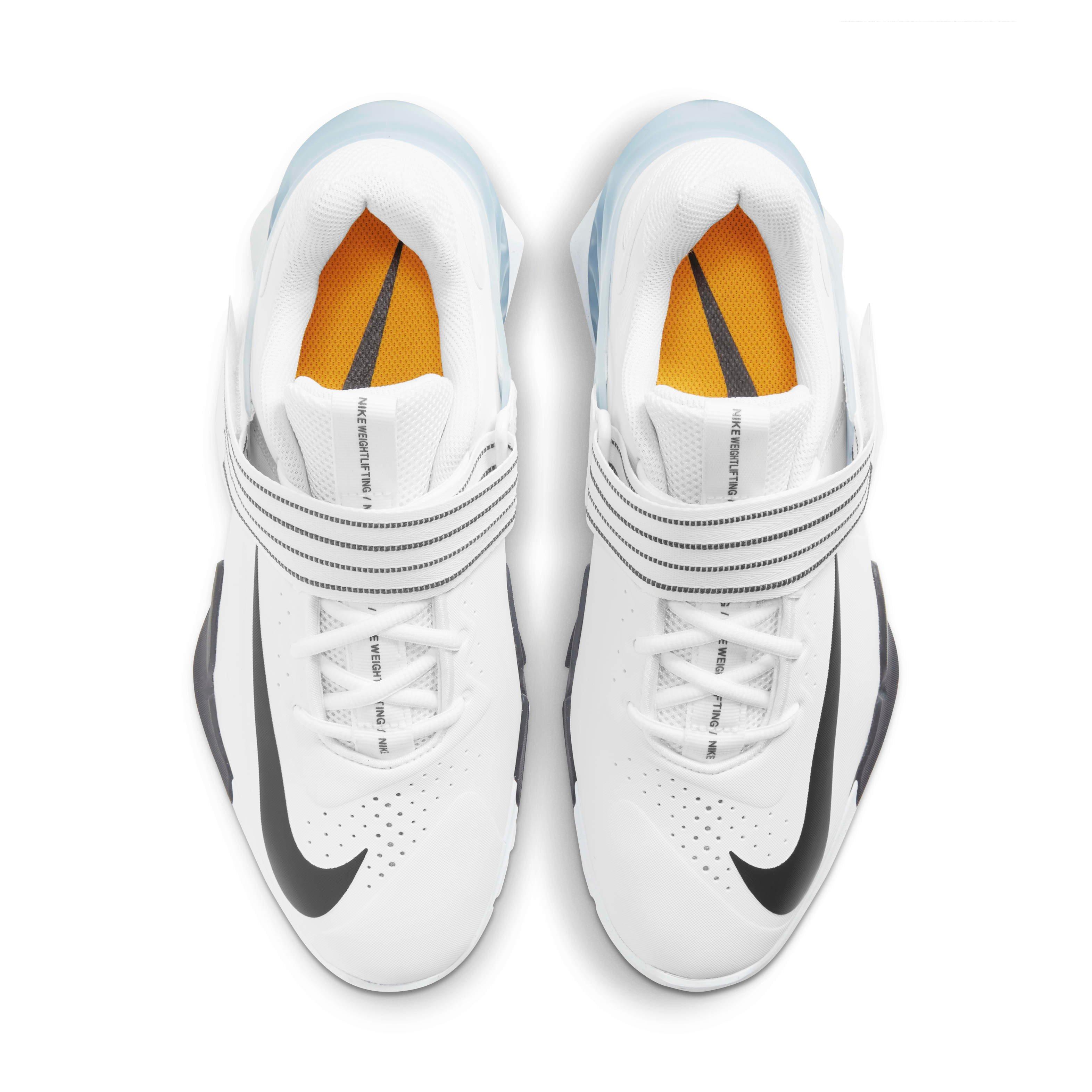 Nike Savaleos "White/Iron Grey/Laser Orange/Black" Unisex Weightlifting Shoe - WHITE/GREY/ORANGE/BLACK Thumbnail View 4