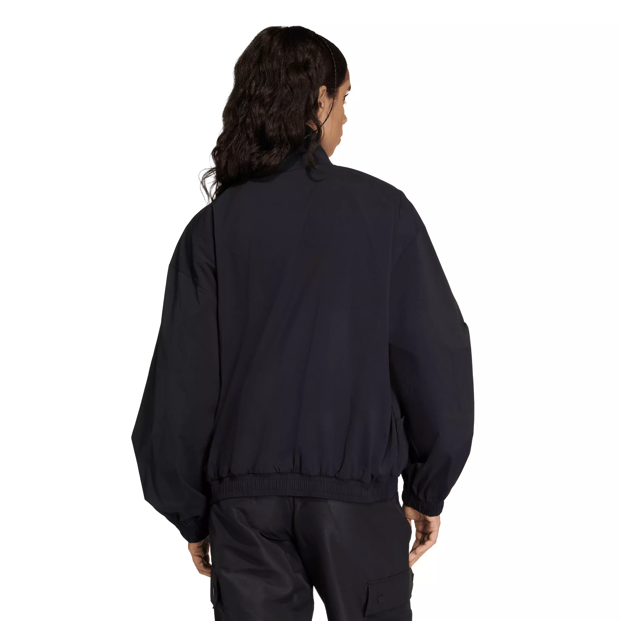 adidas Originals Women's Essentials Woven Windbreaker - Black - BLACK