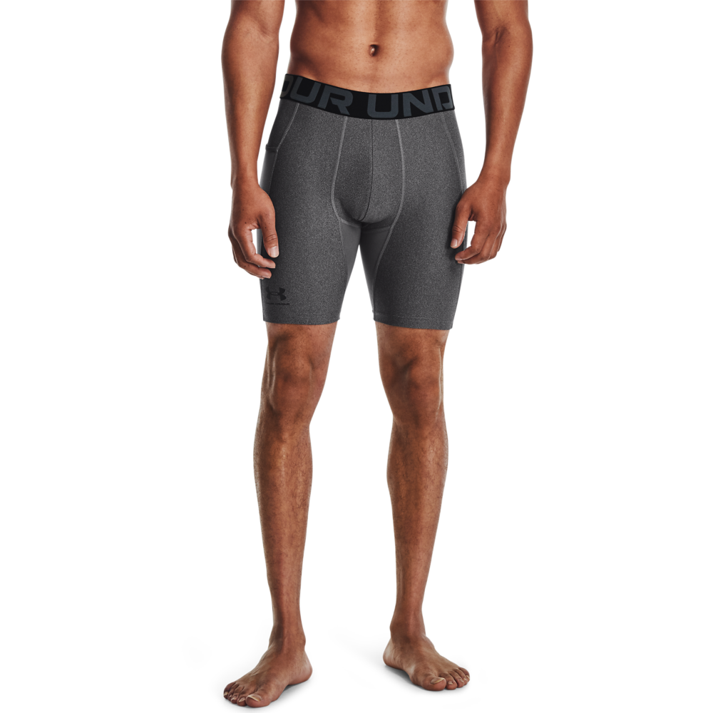 Under Armour Men's HeatGear Armour Compression Shorts - Grey - GREY Thumbnail View 1