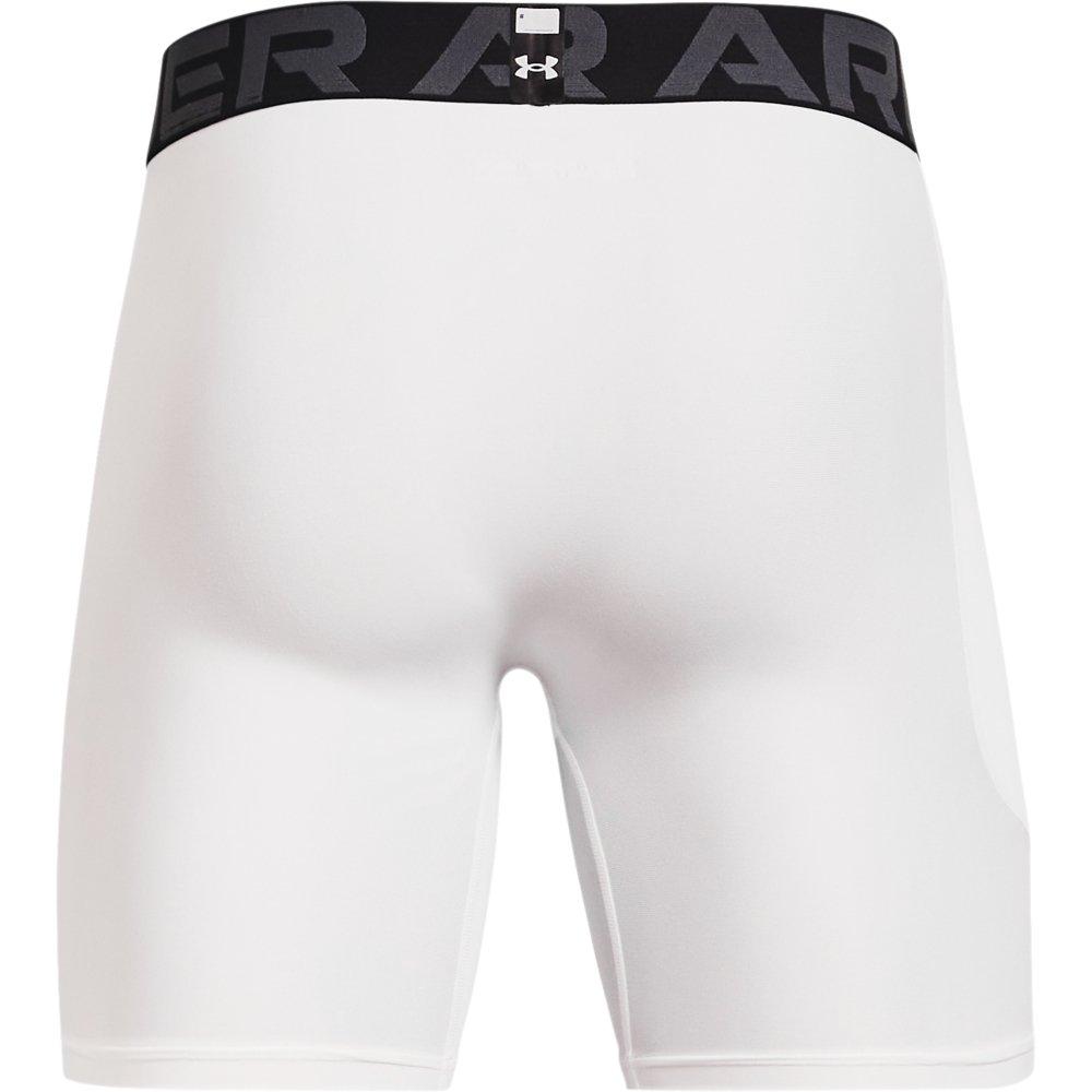 Under Armour Men's HeatGear Armour Compression Shorts - Grey - WHITE Thumbnail View 4