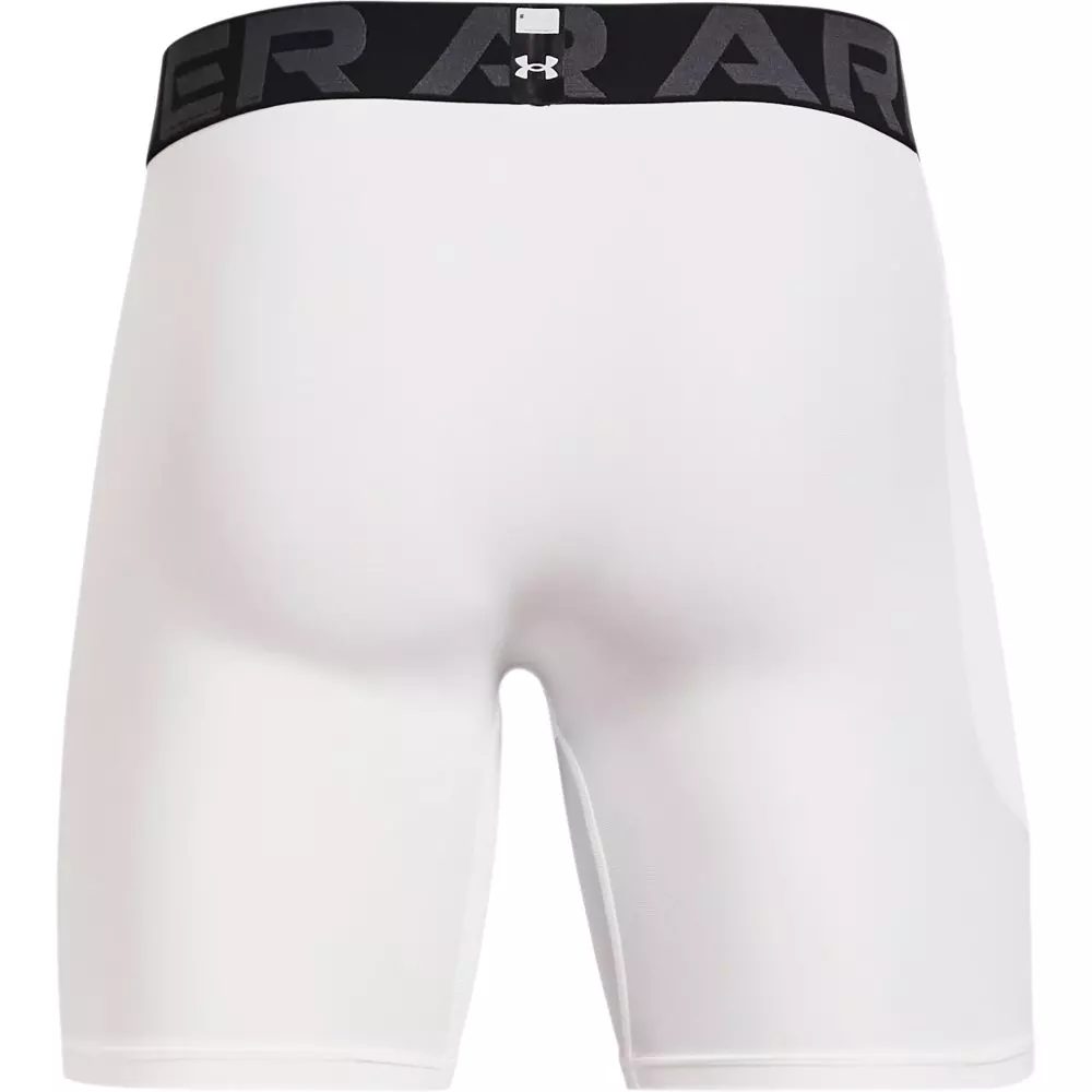 Under Armour Men's HeatGear Armour Compression Shorts - Grey - WHITE