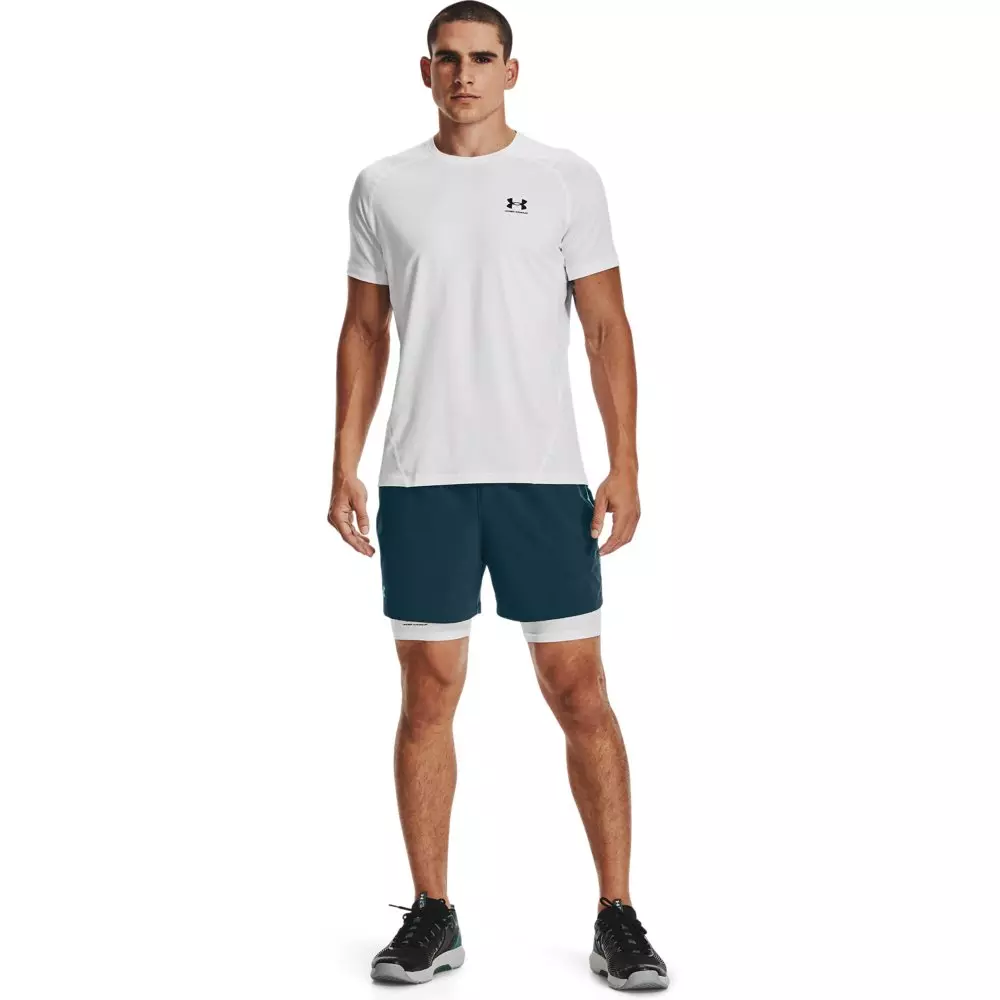 Under Armour Men's HeatGear Armour Compression Shorts - Grey - WHITE