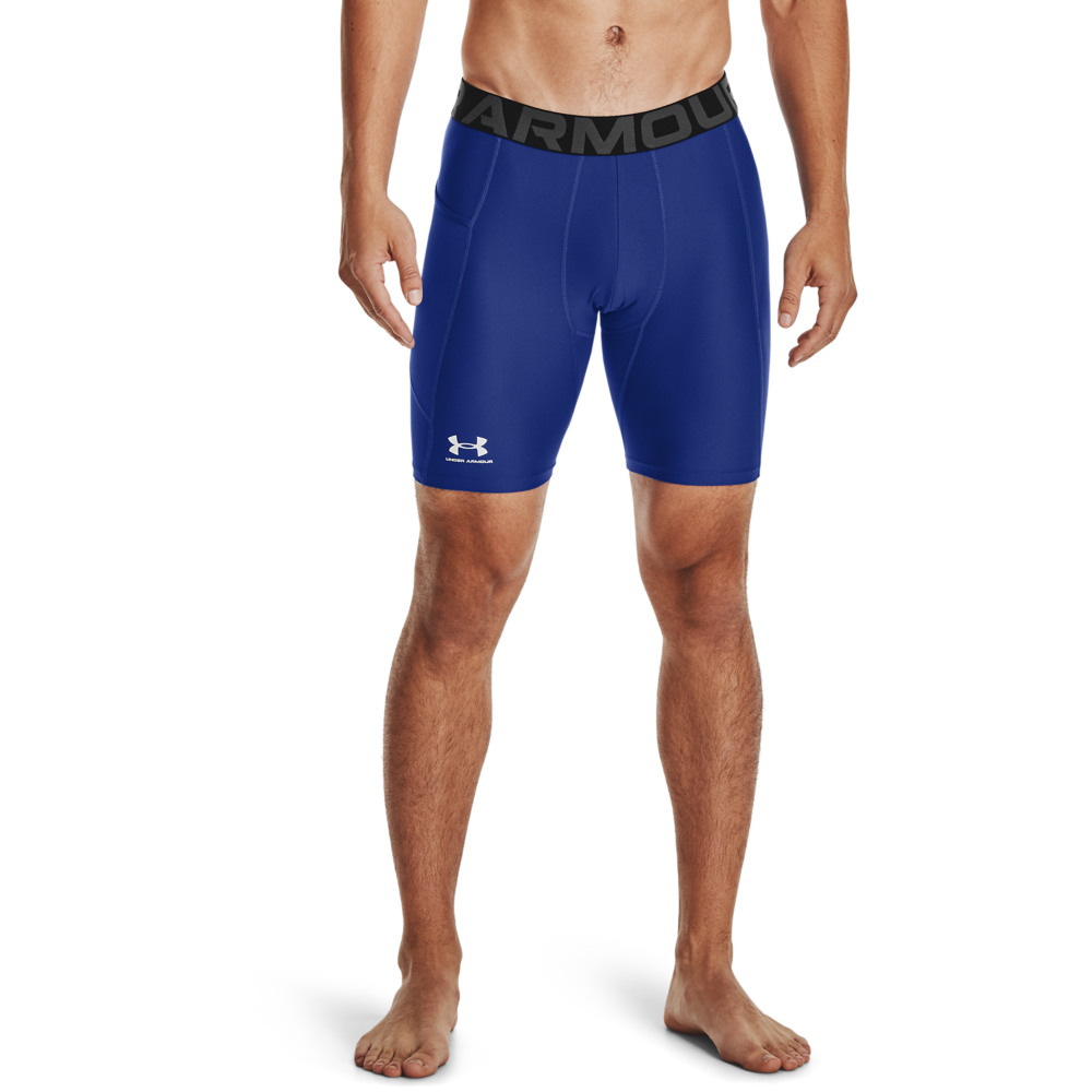 Under Armour Men's HeatGear Armour Compression Shorts - Grey - ROYAL Thumbnail View 1