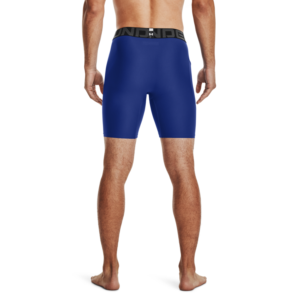 Under Armour Men's HeatGear Armour Compression Shorts - Grey - ROYAL Thumbnail View 2