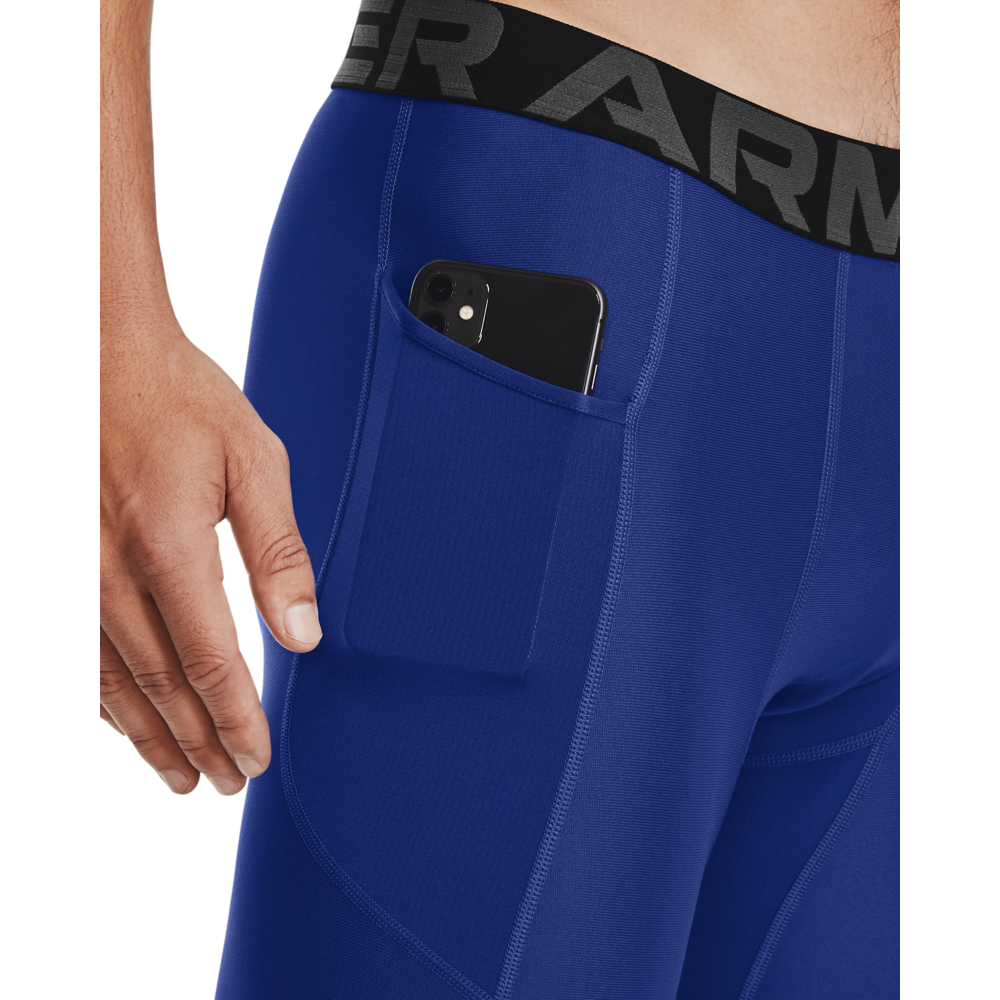 Under Armour Men's HeatGear Armour Compression Shorts - Grey - ROYAL Thumbnail View 3