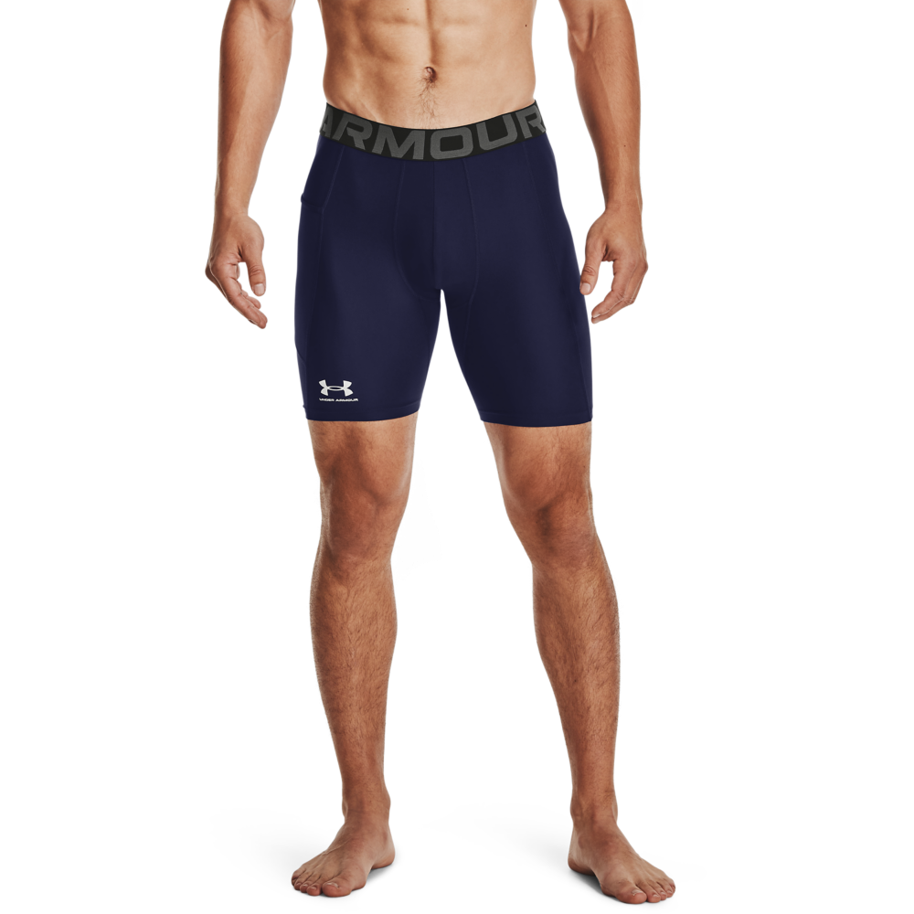 Under Armour Men's HeatGear Armour Compression Shorts - Grey - NAVY Thumbnail View 1
