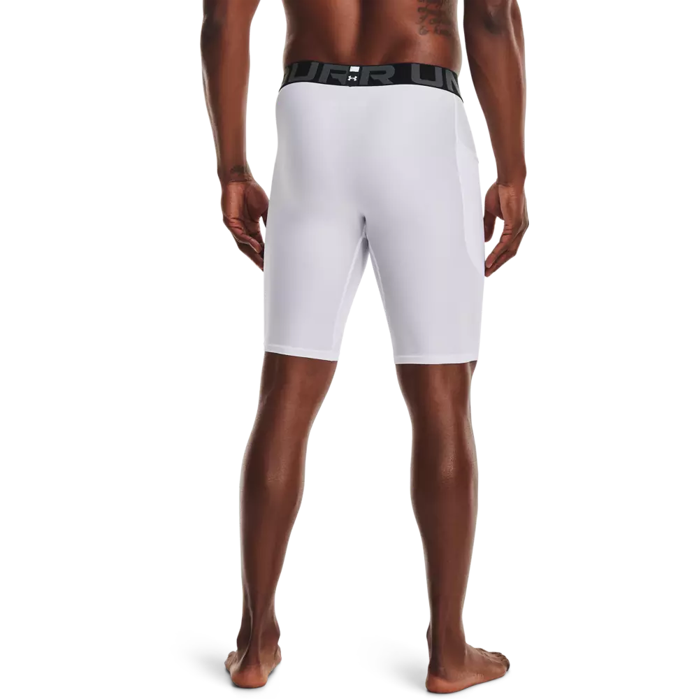 Under Armour Men's HeatGear Pocket Long Shorts - WHITE