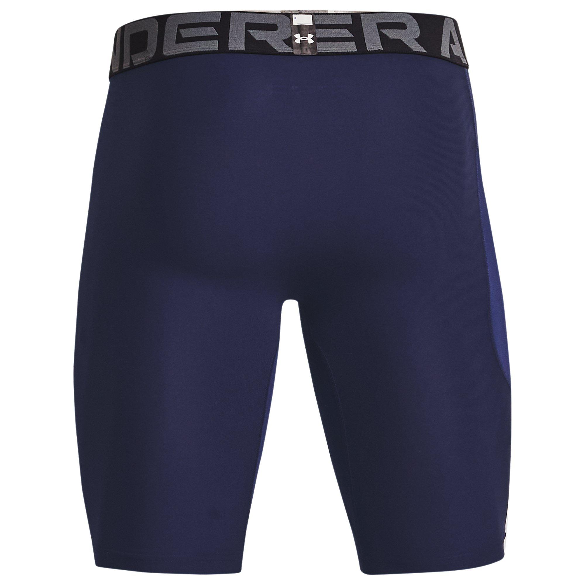 Under Armour Men's HeatGear Pocket Long Shorts - NAVY Thumbnail View 2