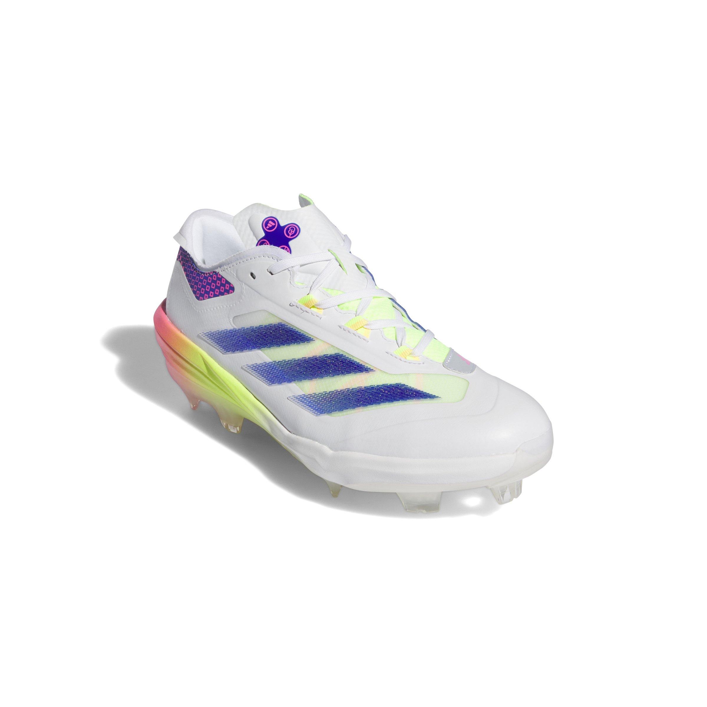 adidas Adizero Impact TPU Warp Speed "Ftwr White/Lucid Blue/Lucid Pink" Men's Baseball Cleat - WHITE/BLUE/PINK Thumbnail View 3