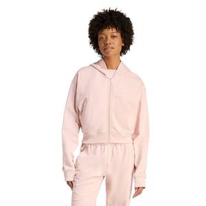 adidas Originals Women's Essentials French Terry Cropped Hooded Jacket - Pink