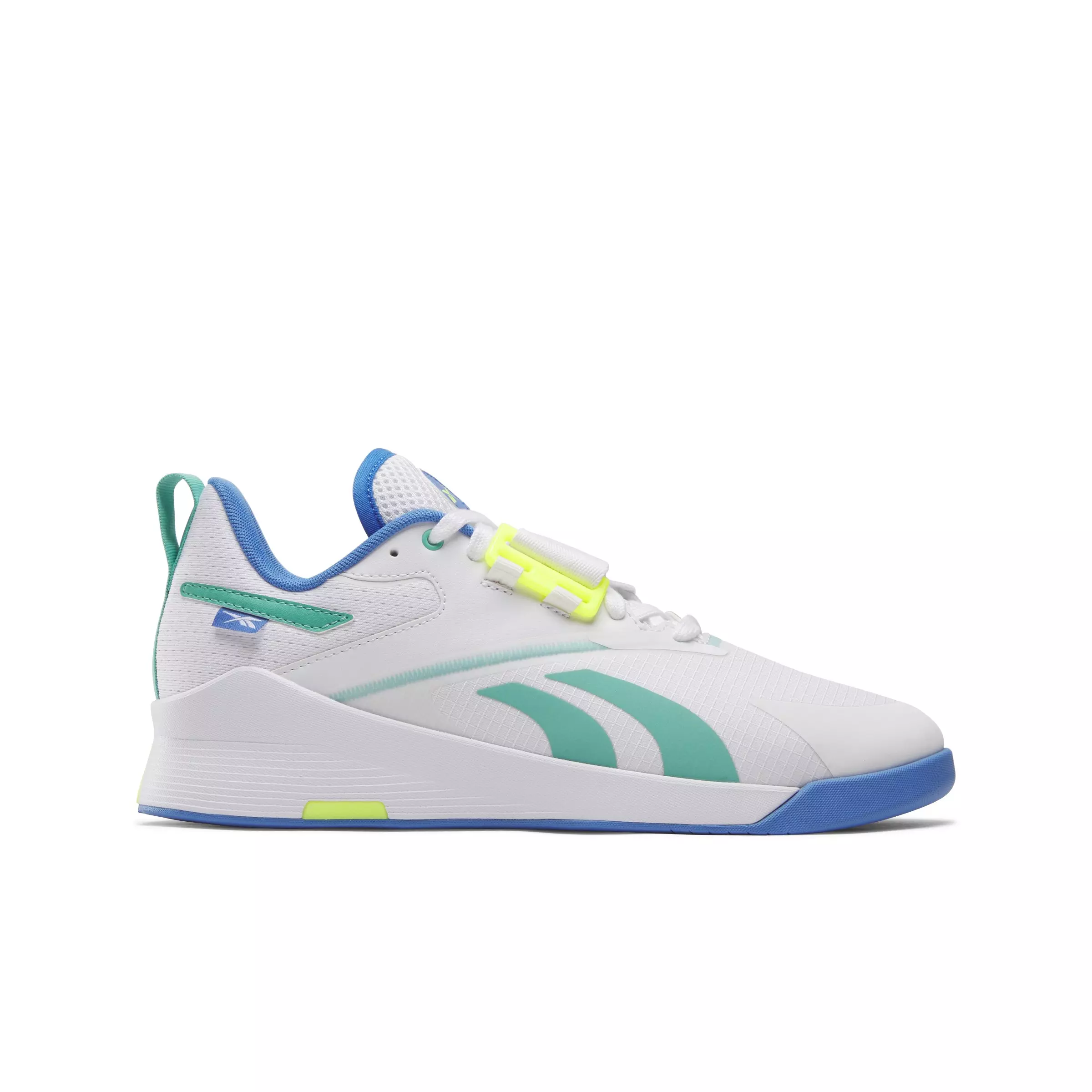 Reebok Lifter PR III "White/unleashed Green/Lime" Men's Weightlifting Shoe - WHITE/GREEN/LIME