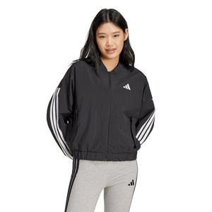 adidas Women's Essentials 3-Stripes Lifestyle Woven Bomber Jacket - Black