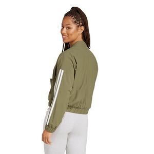adidas Women's Essentials 3-Stripes Lifestyle Woven Bomber Jacket - Olive