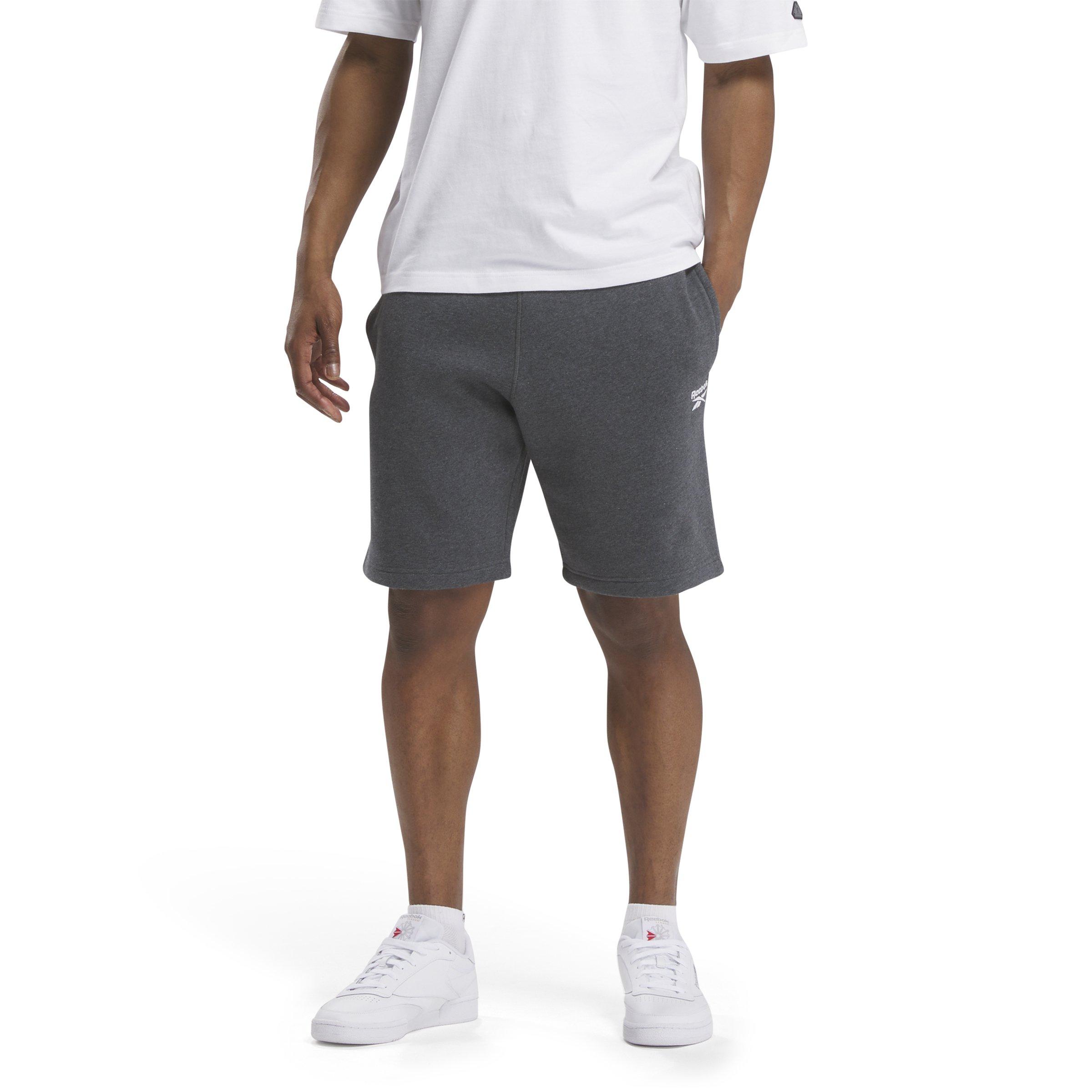 Reebok Men's Identity Small Logo Fleece Shorts - DK GREY Thumbnail View 1