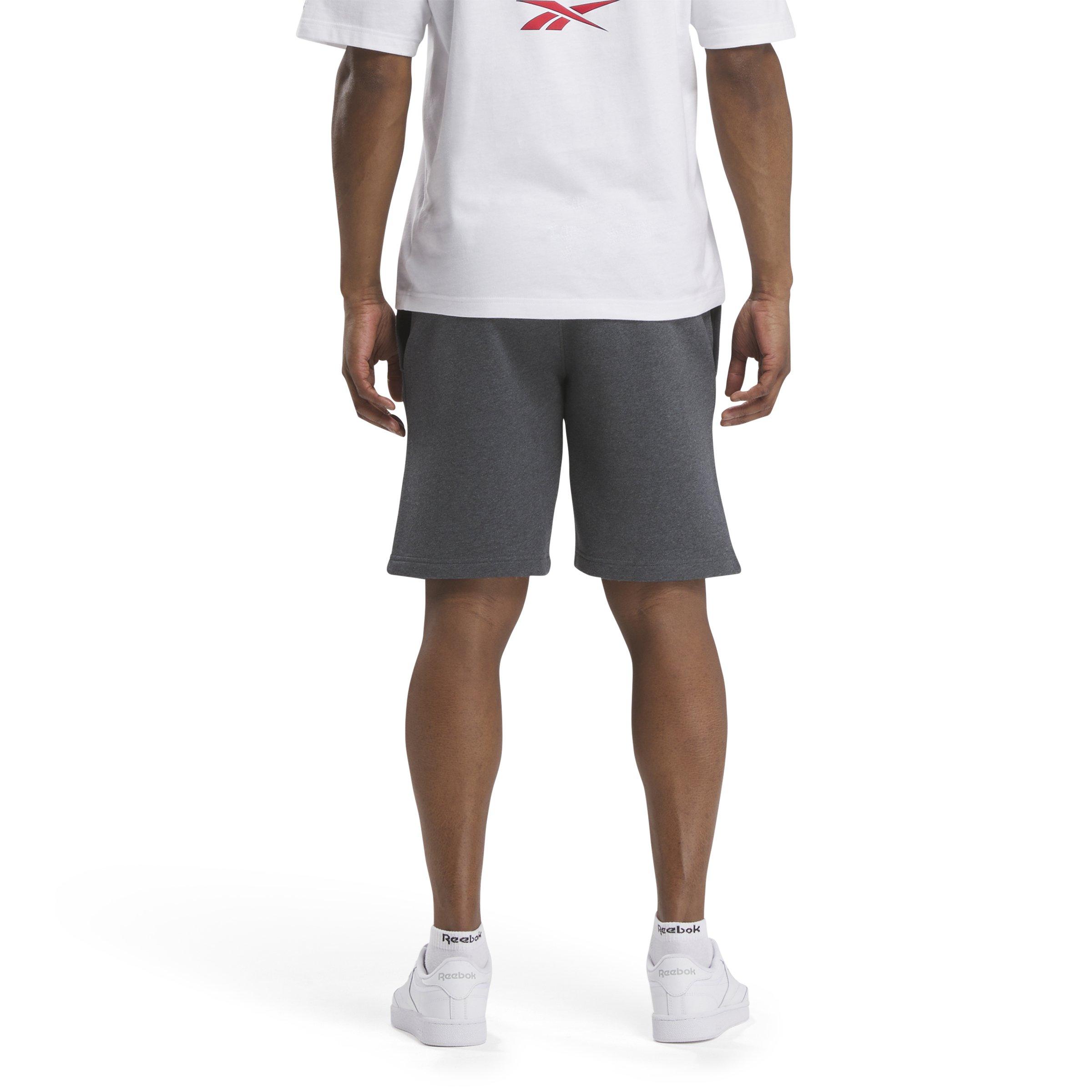 Reebok Men's Identity Small Logo Fleece Shorts - DK GREY Thumbnail View 2