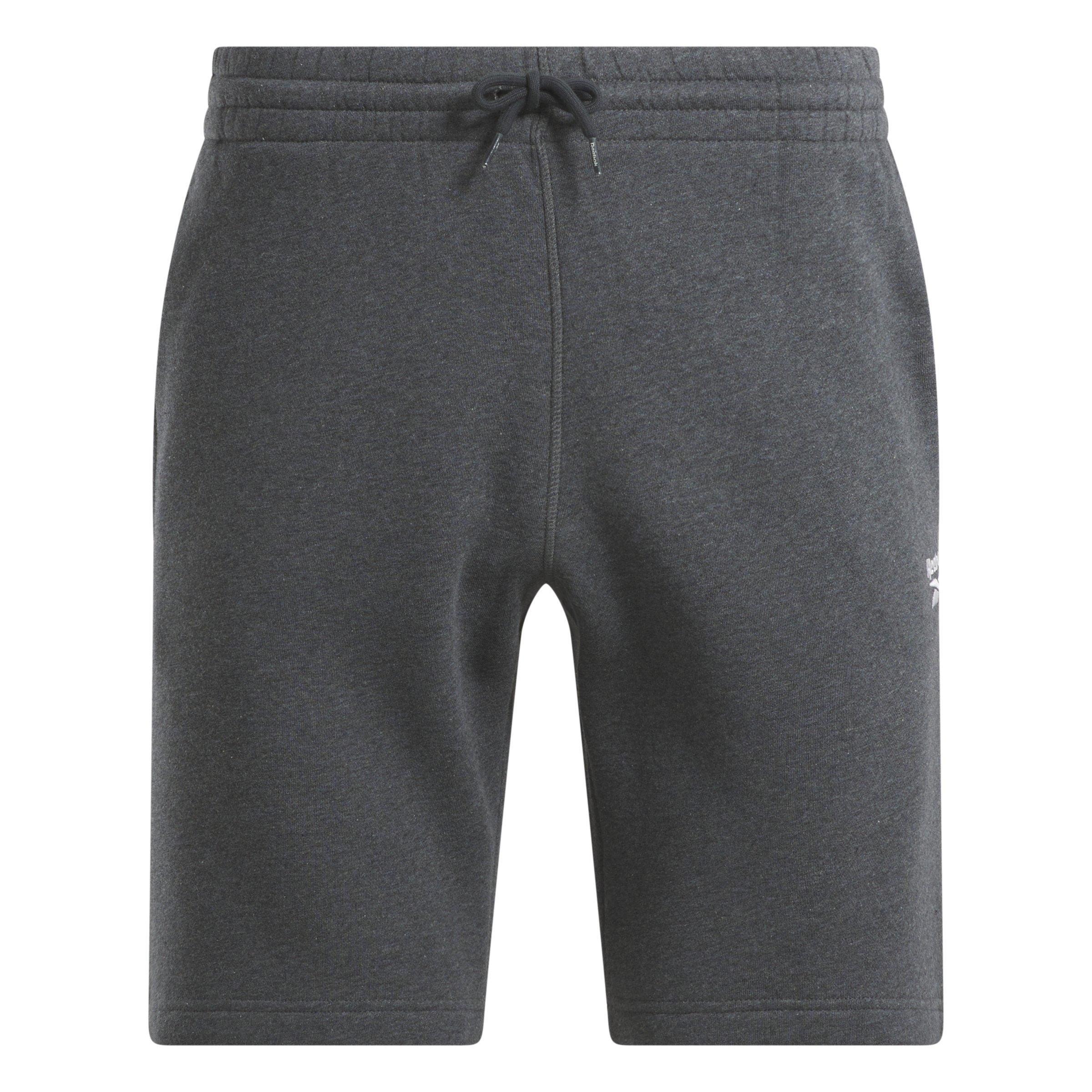 Reebok Men's Identity Small Logo Fleece Shorts - DK GREY Thumbnail View 4