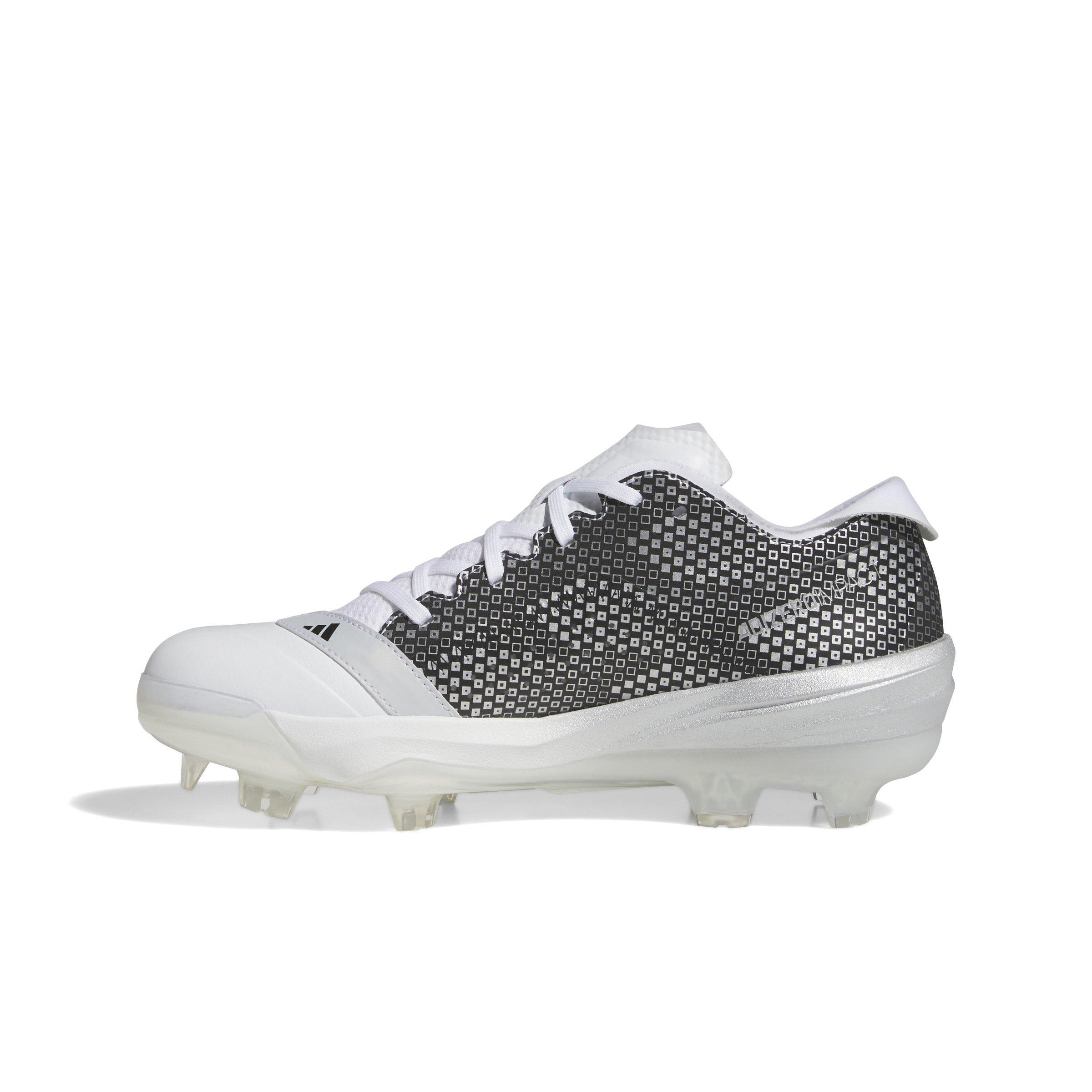 adidas Adizero Impact TPU Warp Speed "Ftwr White/Core Black/Silver Metallic" Men's Baseball Cleat - WHITE/BLACK/SILVER Thumbnail View 2