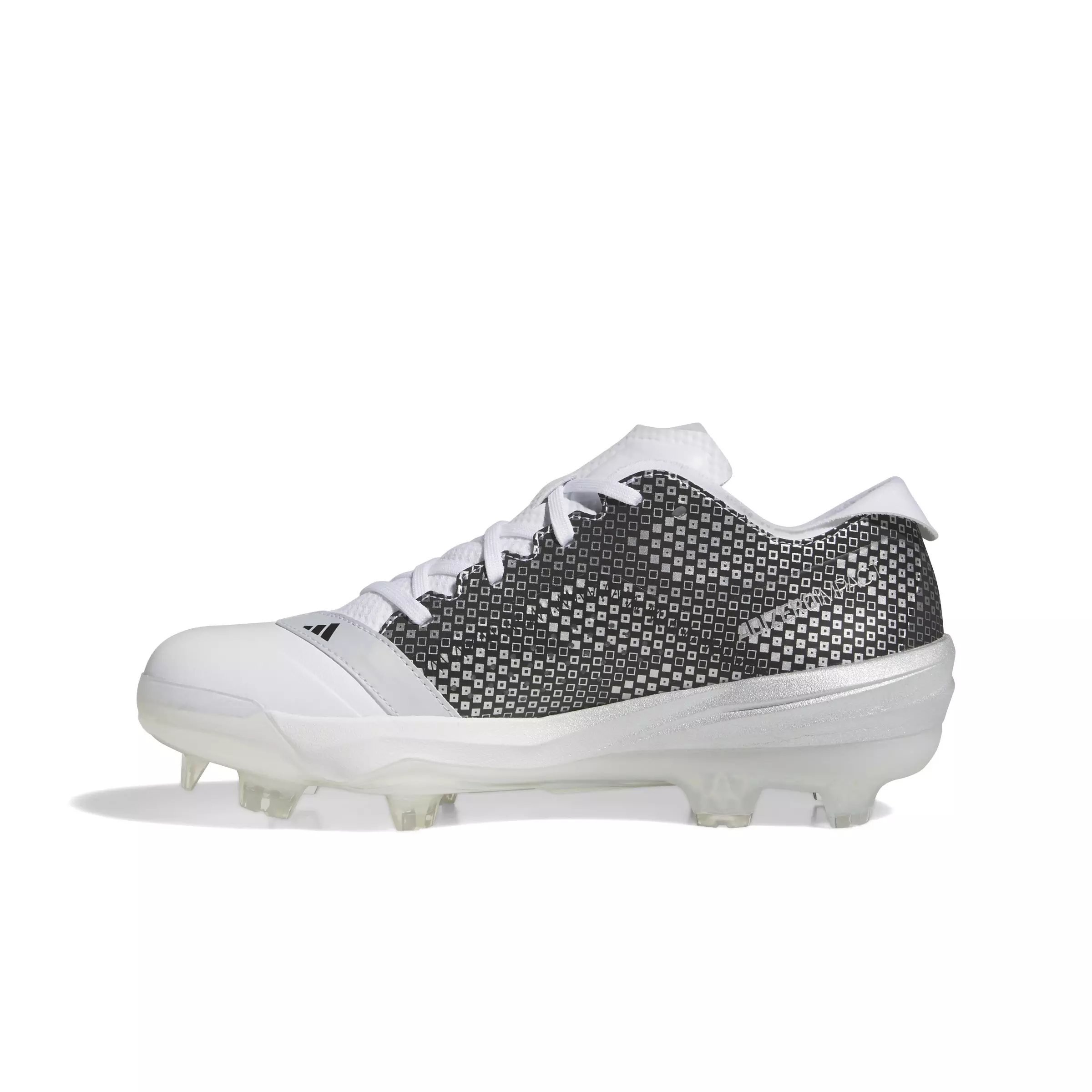 adidas Adizero Impact TPU Warp Speed "Ftwr White/Core Black/Silver Metallic" Men's Baseball Cleat - WHITE/BLACK/SILVER