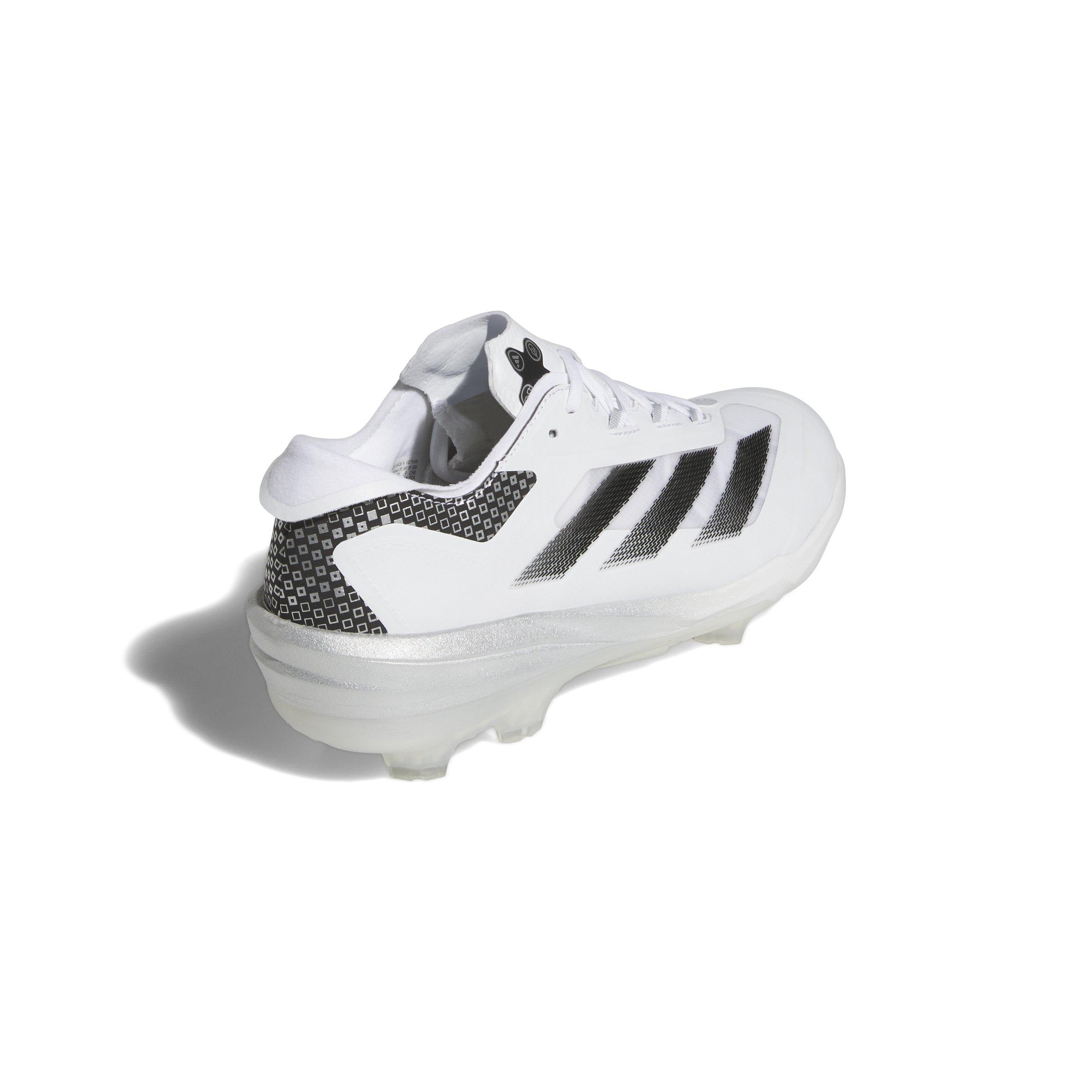 adidas Adizero Impact TPU Warp Speed "Ftwr White/Core Black/Silver Metallic" Men's Baseball Cleat - WHITE/BLACK/SILVER Thumbnail View 4