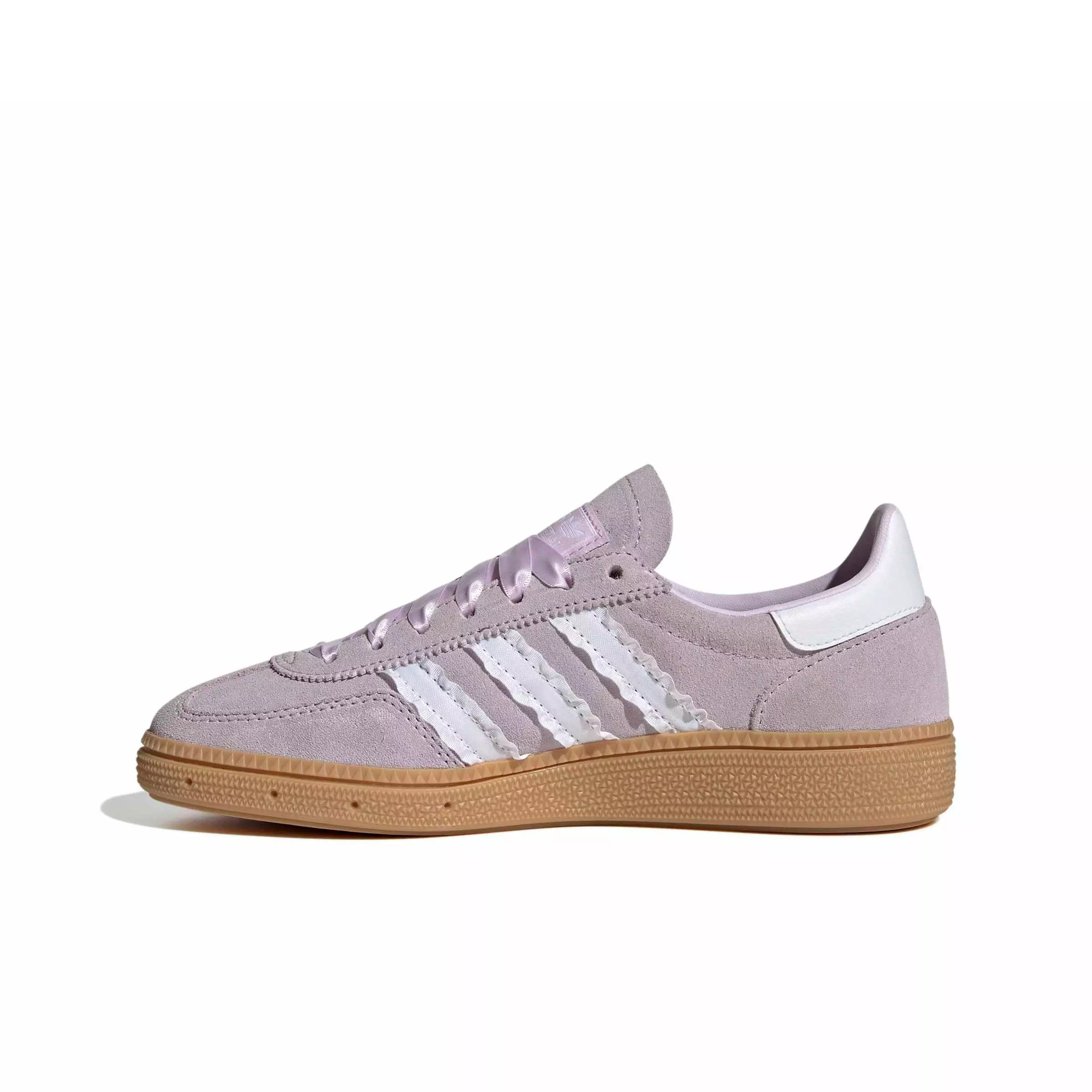 adidas Originals Handball Spezial "Ice Lavender/Ftwr White/Gum 3" Grade School Girls' Shoe - LAVENDER/WHITE/GUM