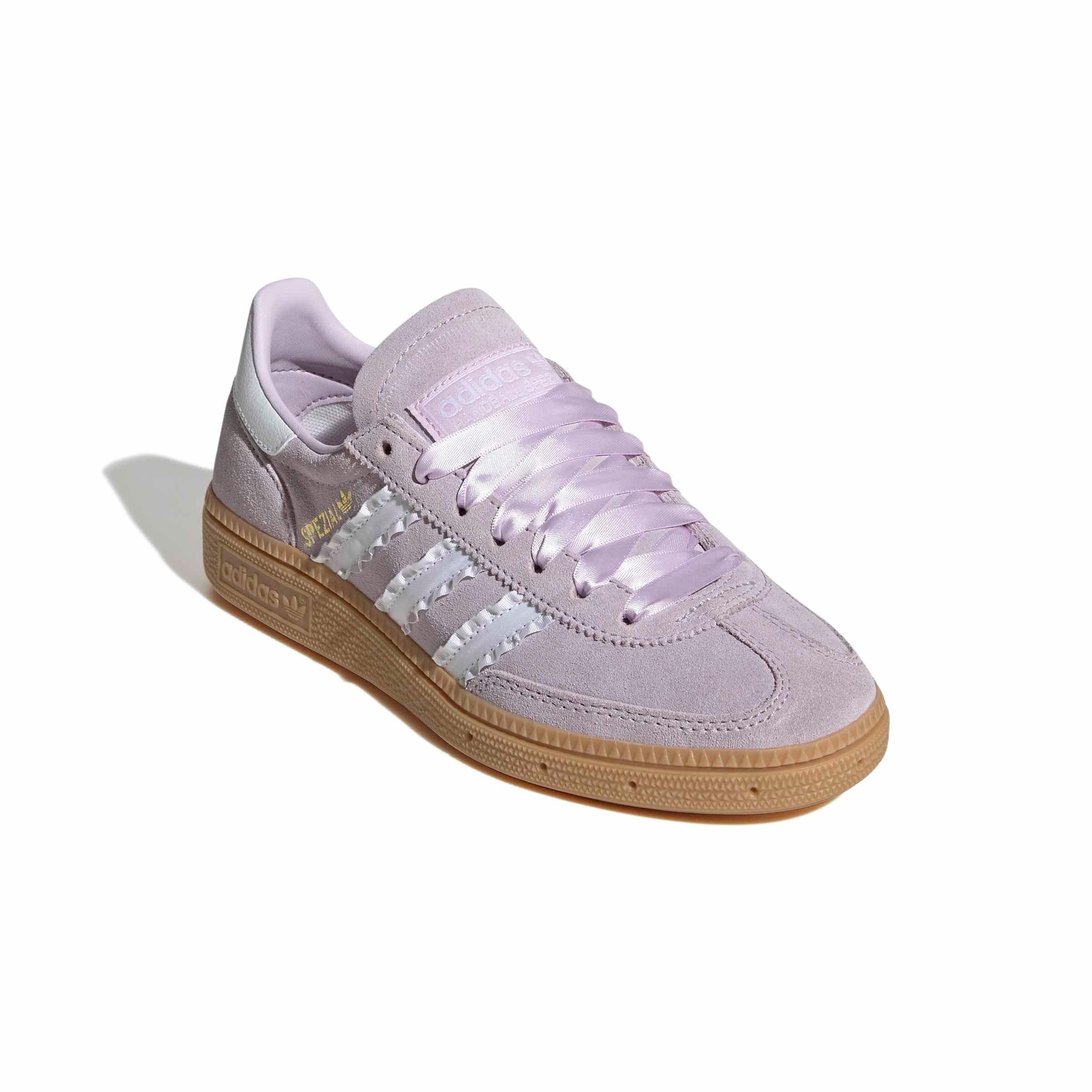 adidas Originals Handball Spezial "Ice Lavender/Ftwr White/Gum 3" Grade School Girls' Shoe - LAVENDER/WHITE/GUM