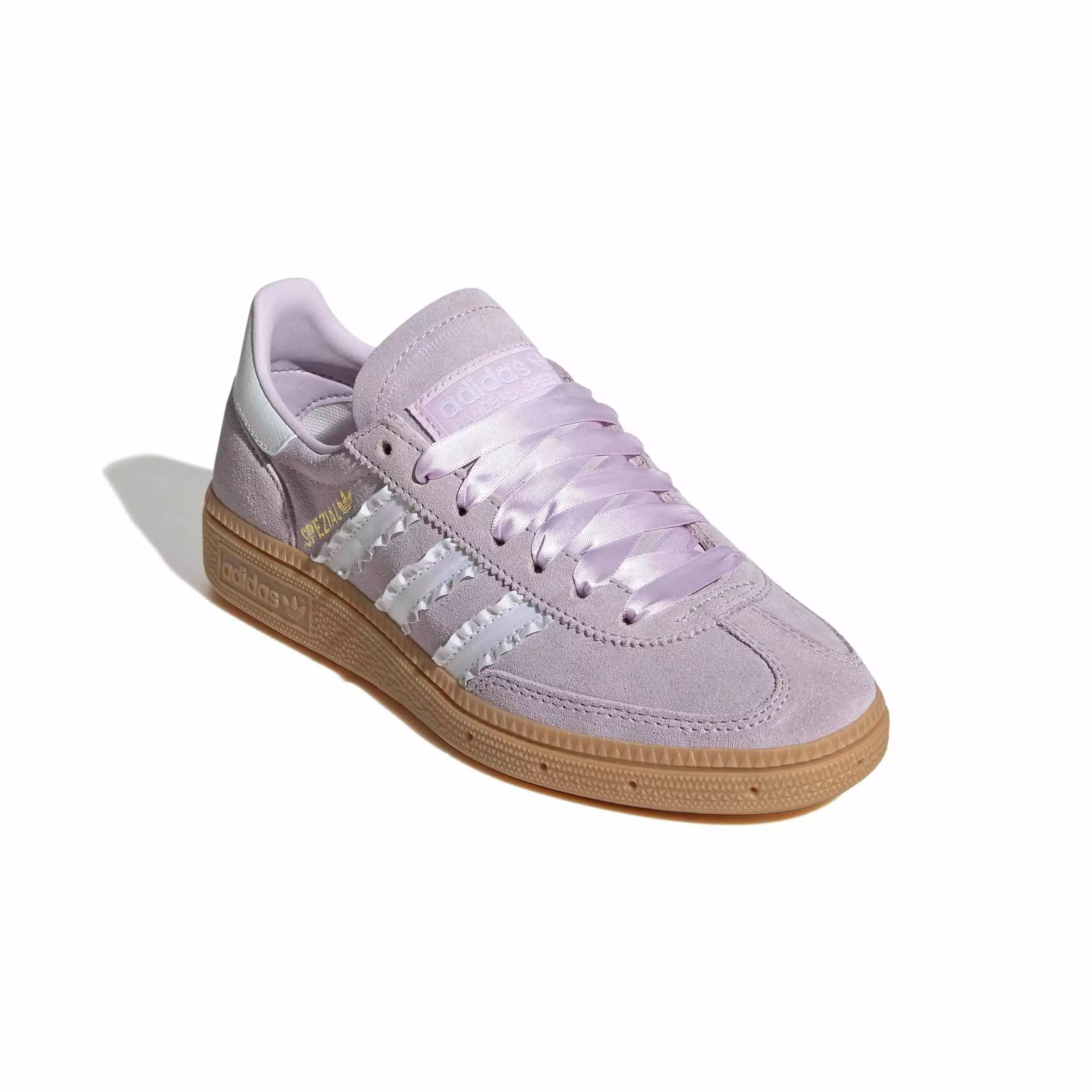 adidas Originals Handball Spezial "Ice Lavender/Ftwr White/Gum 3" Grade School Girls' Shoe - LAVENDER/WHITE/GUM