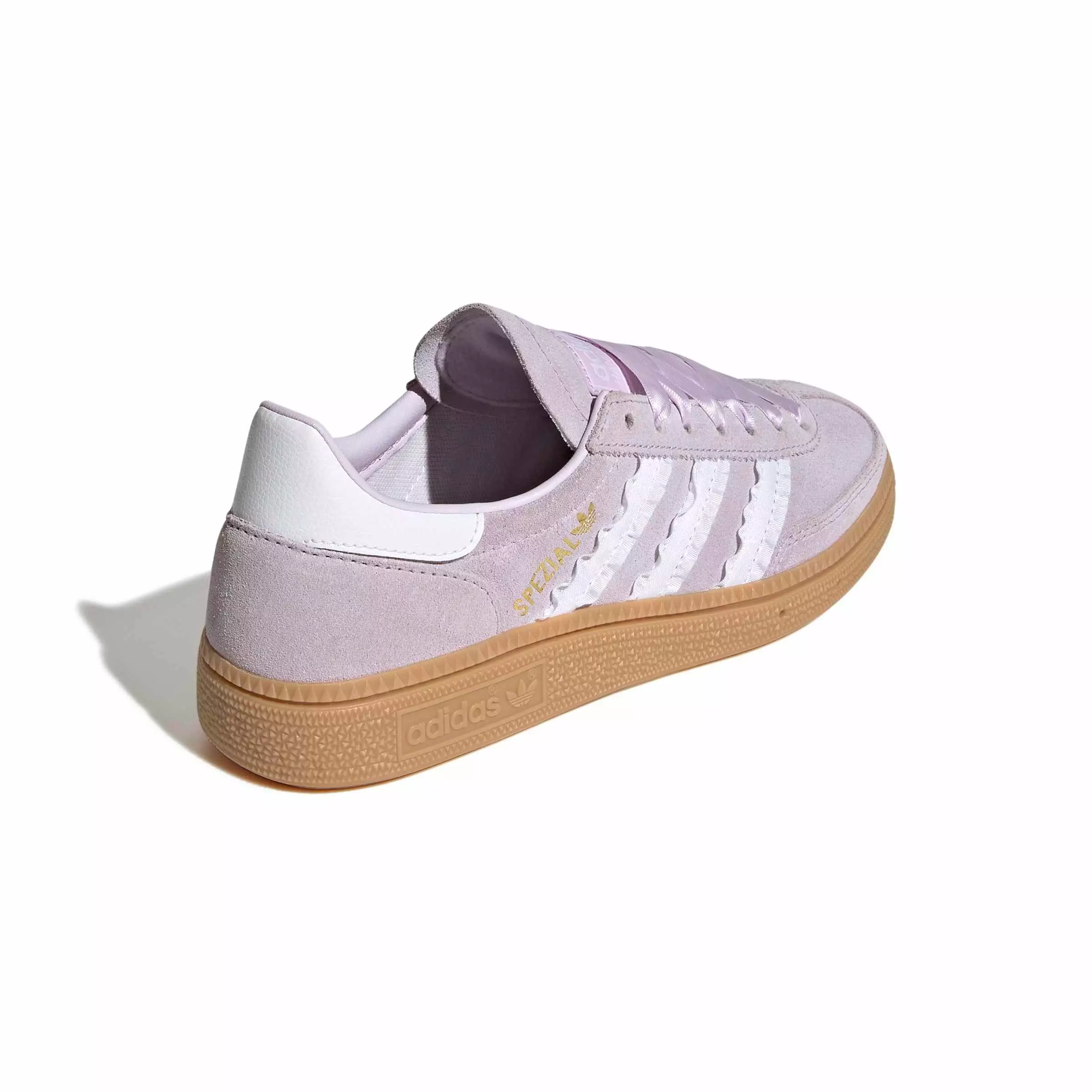 adidas Originals Handball Spezial "Ice Lavender/Ftwr White/Gum 3" Grade School Girls' Shoe - LAVENDER/WHITE/GUM