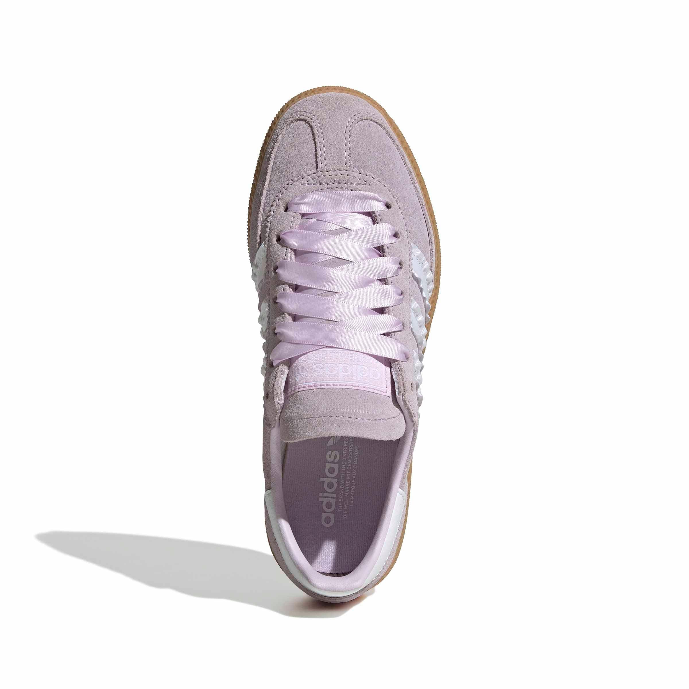 adidas Originals Handball Spezial "Ice Lavender/Ftwr White/Gum 3" Grade School Girls' Shoe - LAVENDER/WHITE/GUM