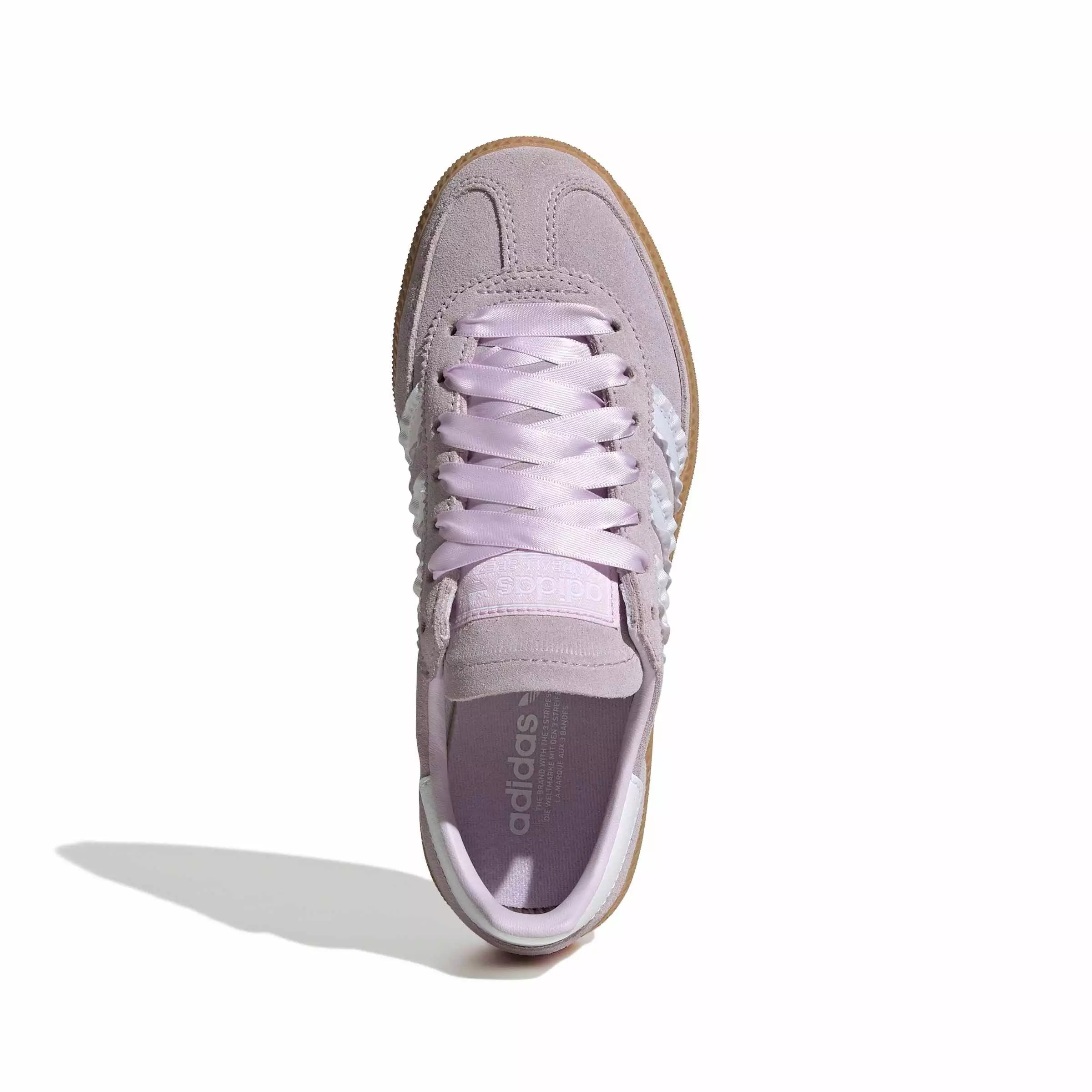 adidas Originals Handball Spezial "Ice Lavender/Ftwr White/Gum 3" Grade School Girls' Shoe - LAVENDER/WHITE/GUM