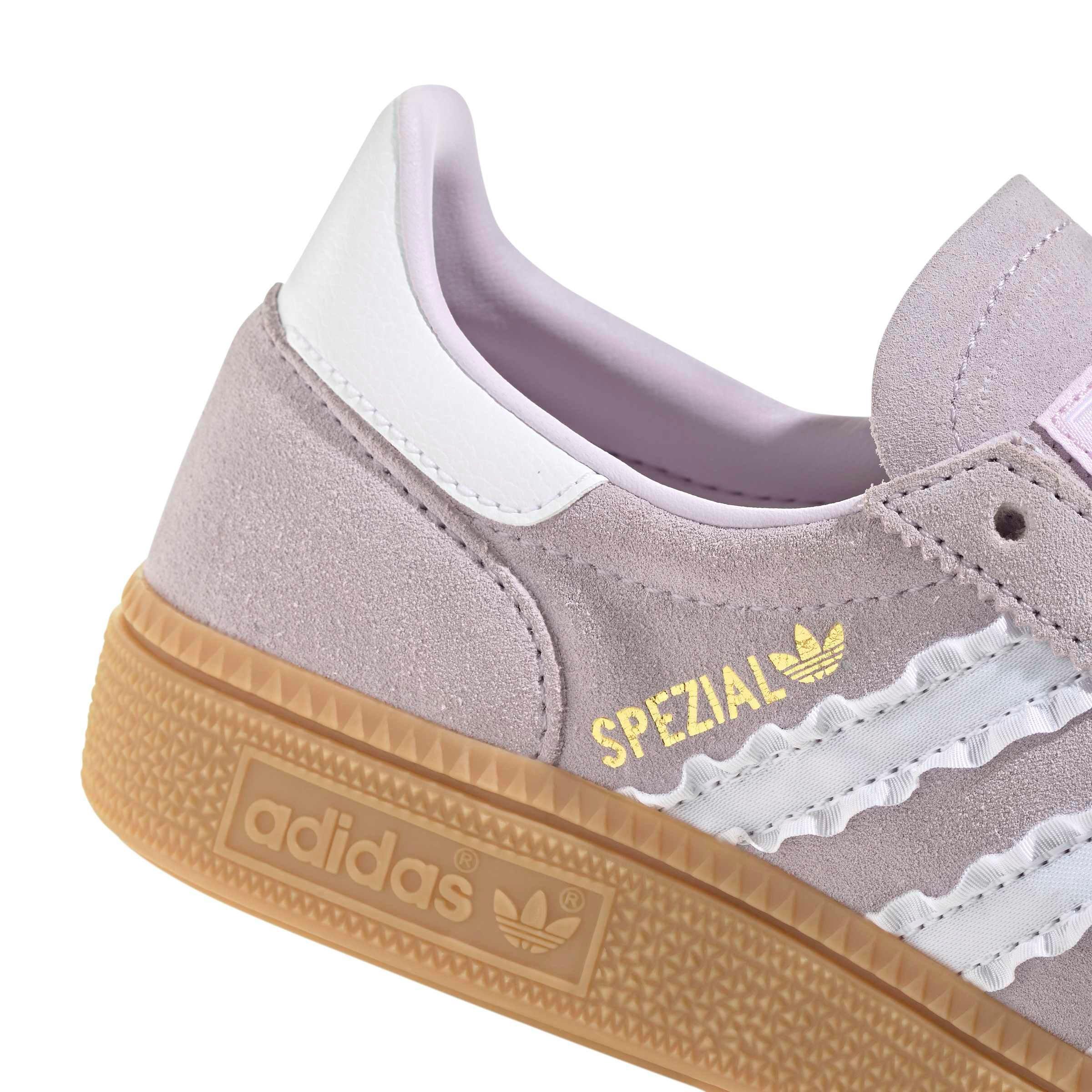 adidas Originals Handball Spezial "Ice Lavender/Ftwr White/Gum 3" Grade School Girls' Shoe - LAVENDER/WHITE/GUM