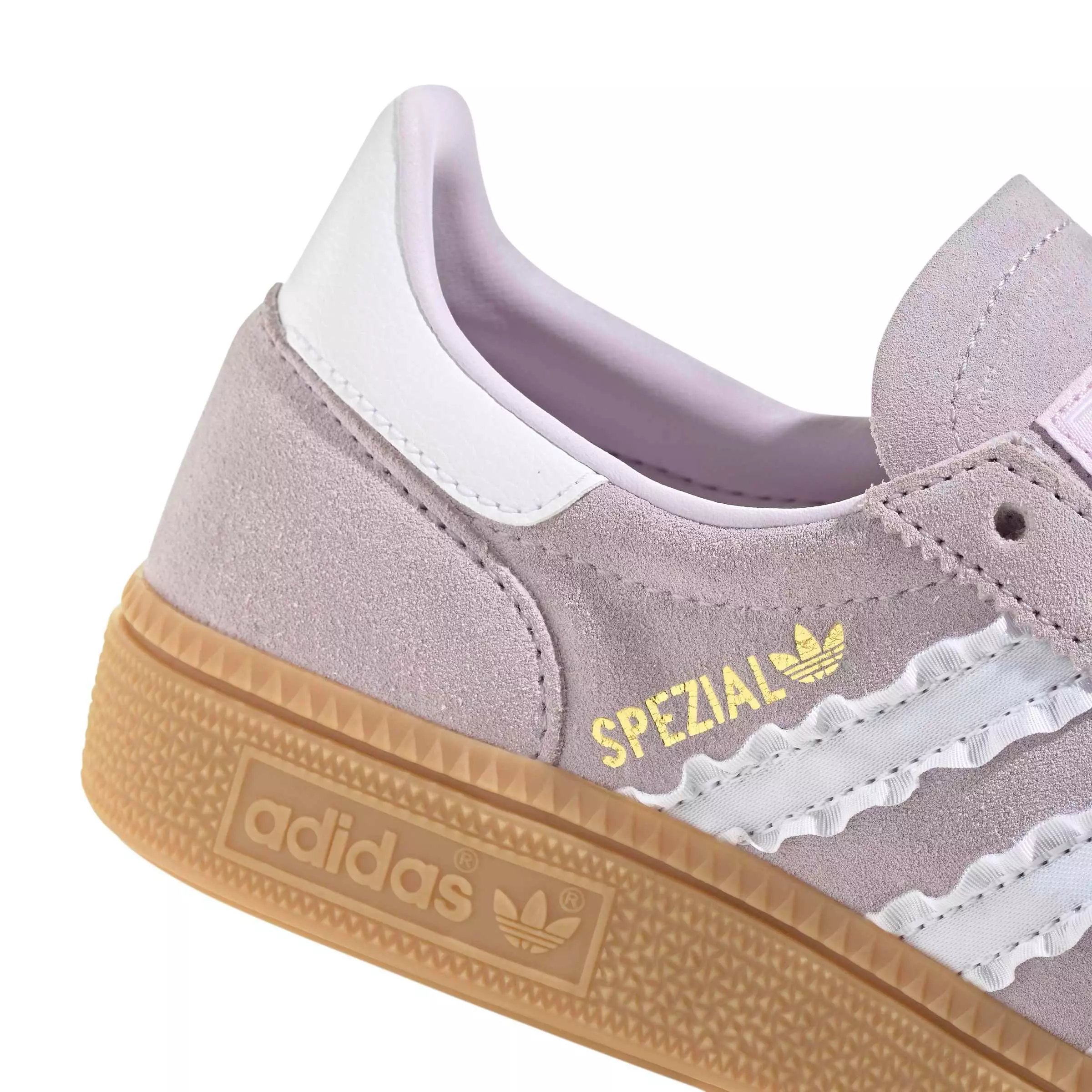 adidas Originals Handball Spezial "Ice Lavender/Ftwr White/Gum 3" Grade School Girls' Shoe - LAVENDER/WHITE/GUM