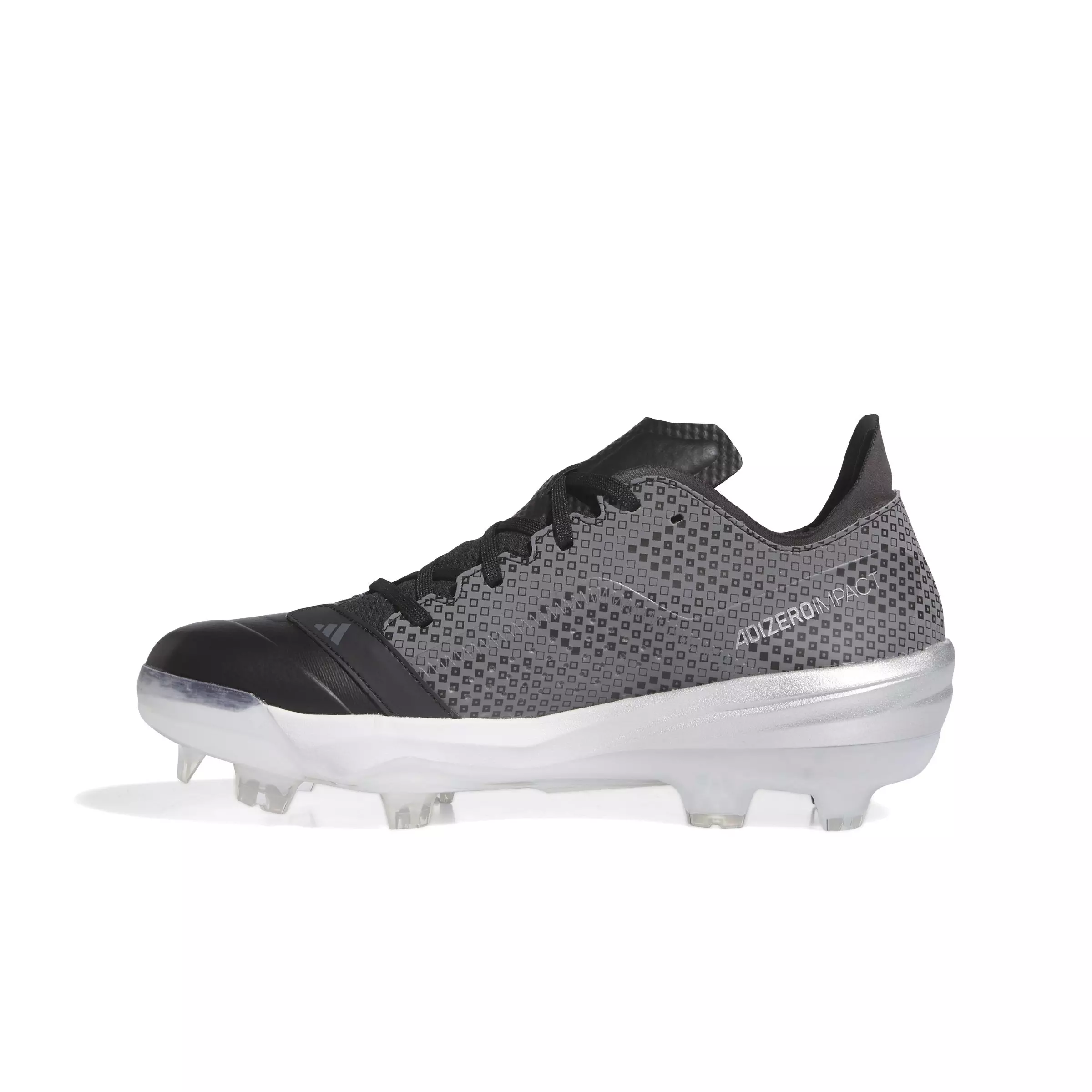 adidas Adizero Impact TPU Warp Speed "Core Black/Ftwr White/Silver Metallic" Men's Baseball Cleat - BLACK/WHITE/SILVER
