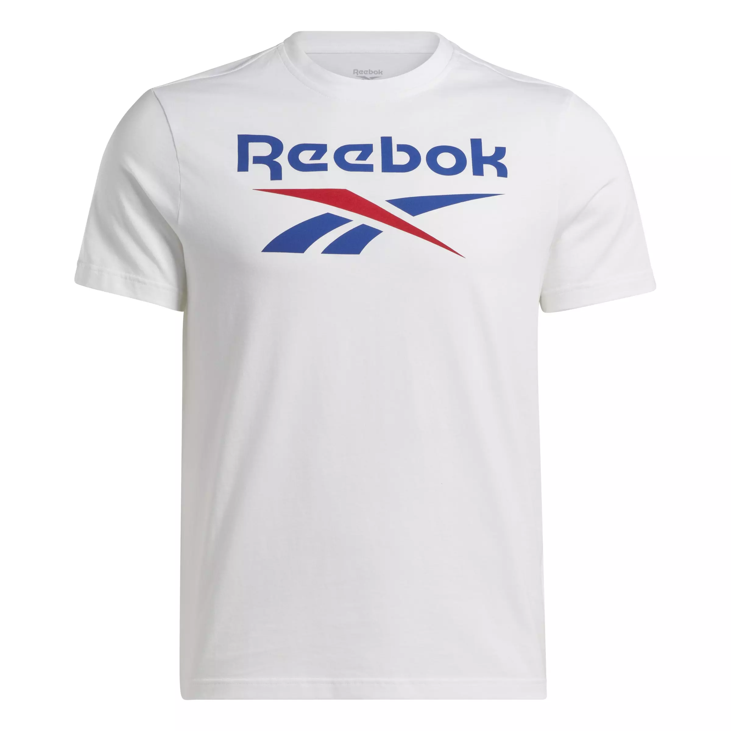 Reebok Men's Identity Big Stacked Logo Shirt - WHITE