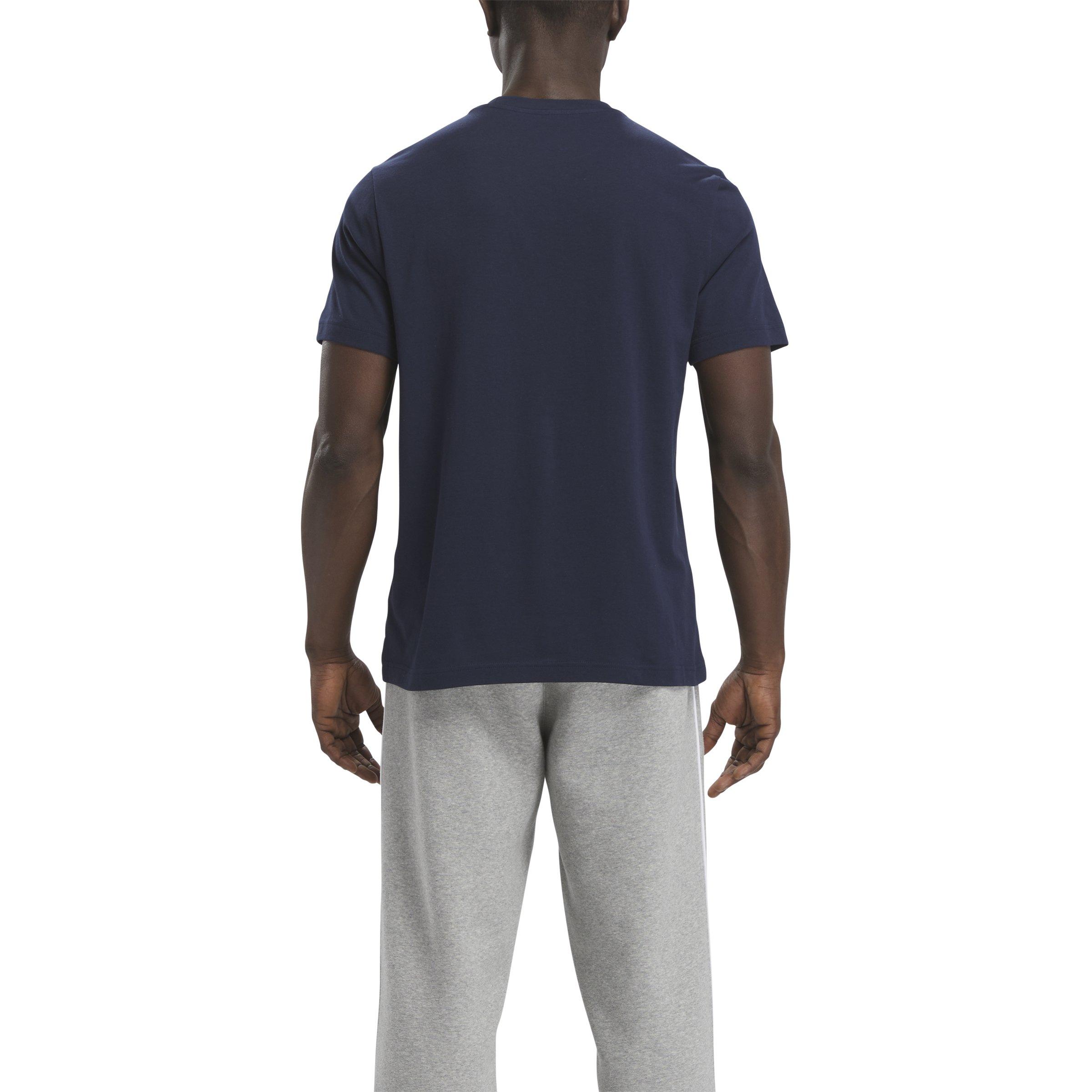 Reebok Men's Identity Big Stacked Logo Shirt - NAVY Thumbnail View 2