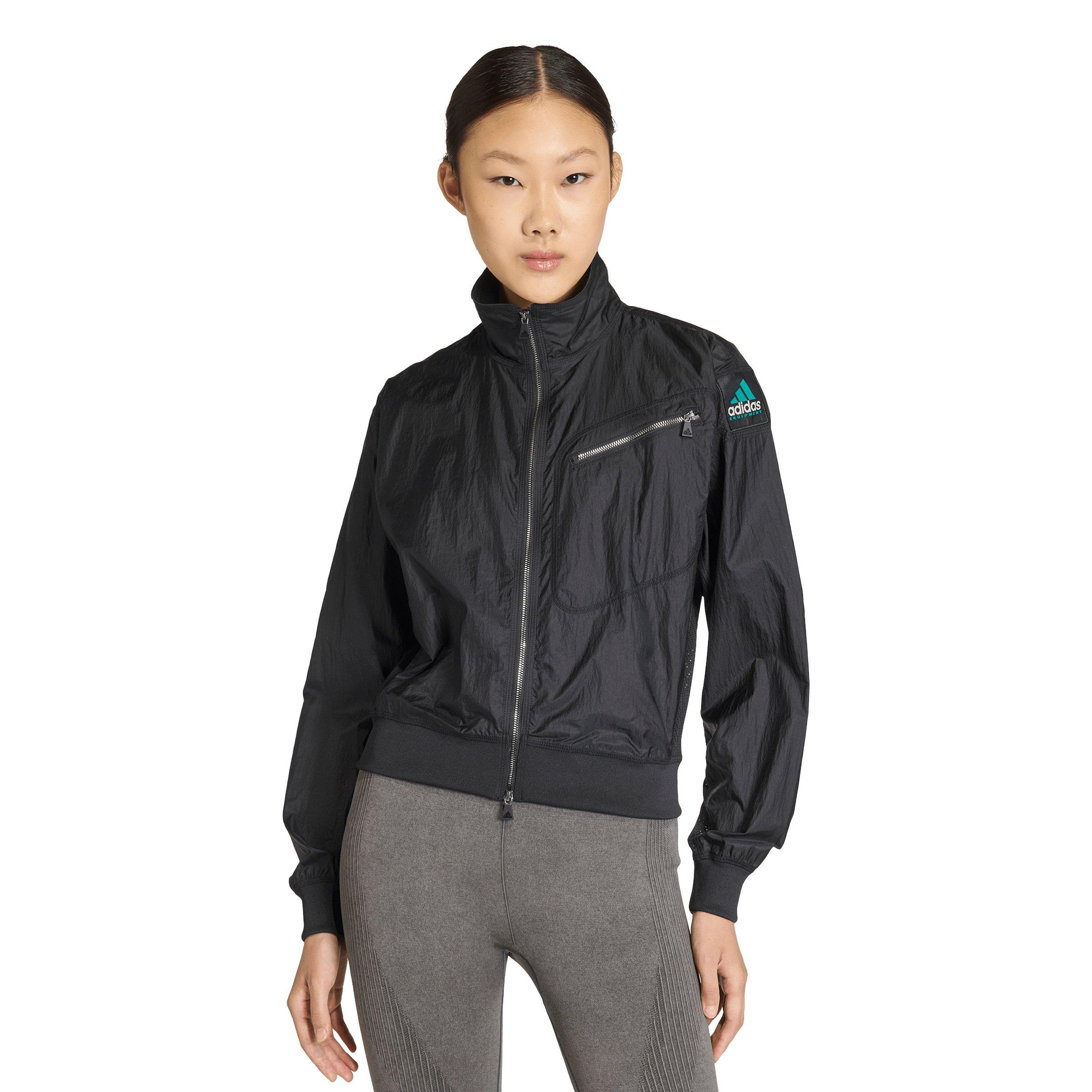 adidas Originals Women's EQT Zipped Track Jacket - Black - BLACK Thumbnail View 1