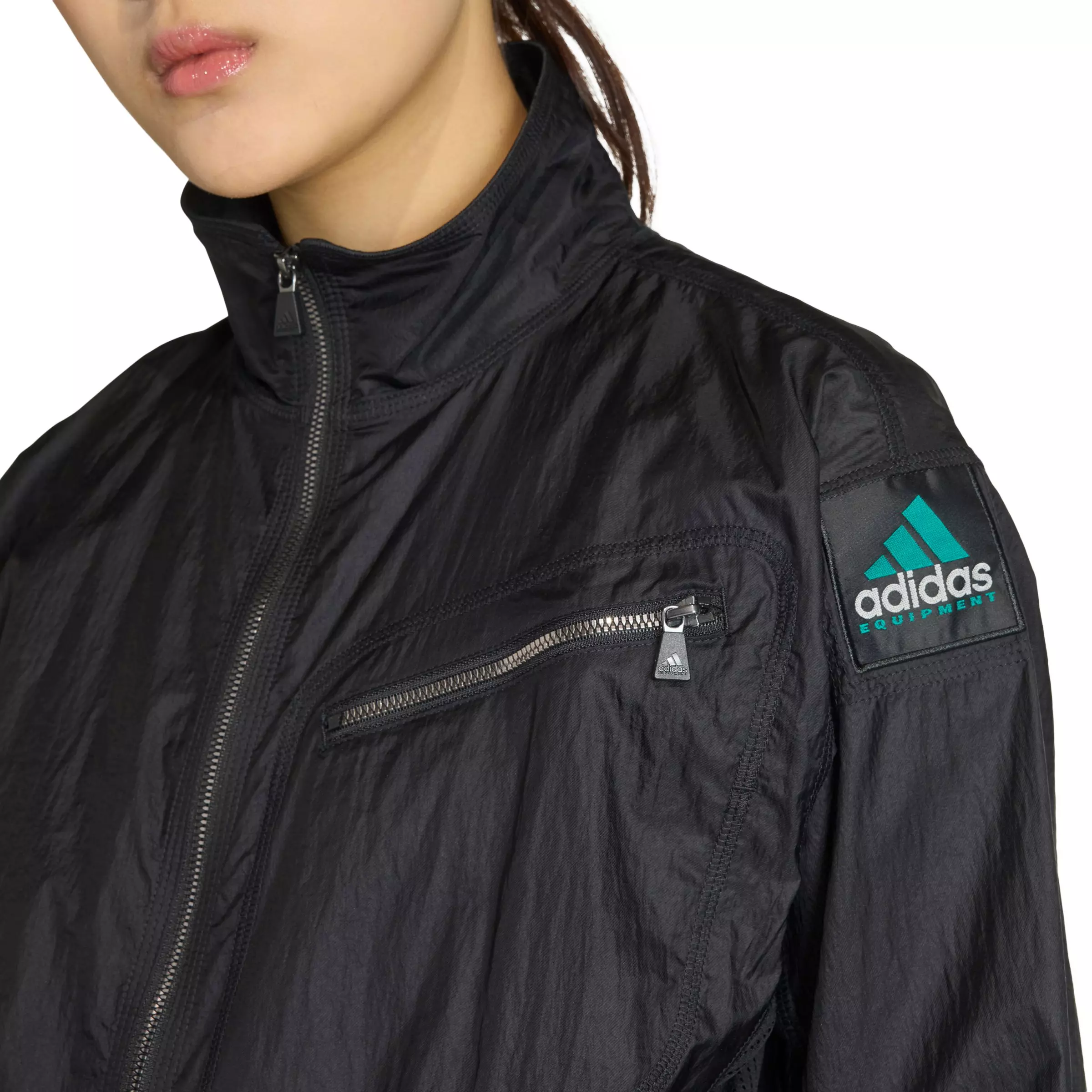 adidas Originals Women's EQT Zipped Track Jacket - Black - BLACK