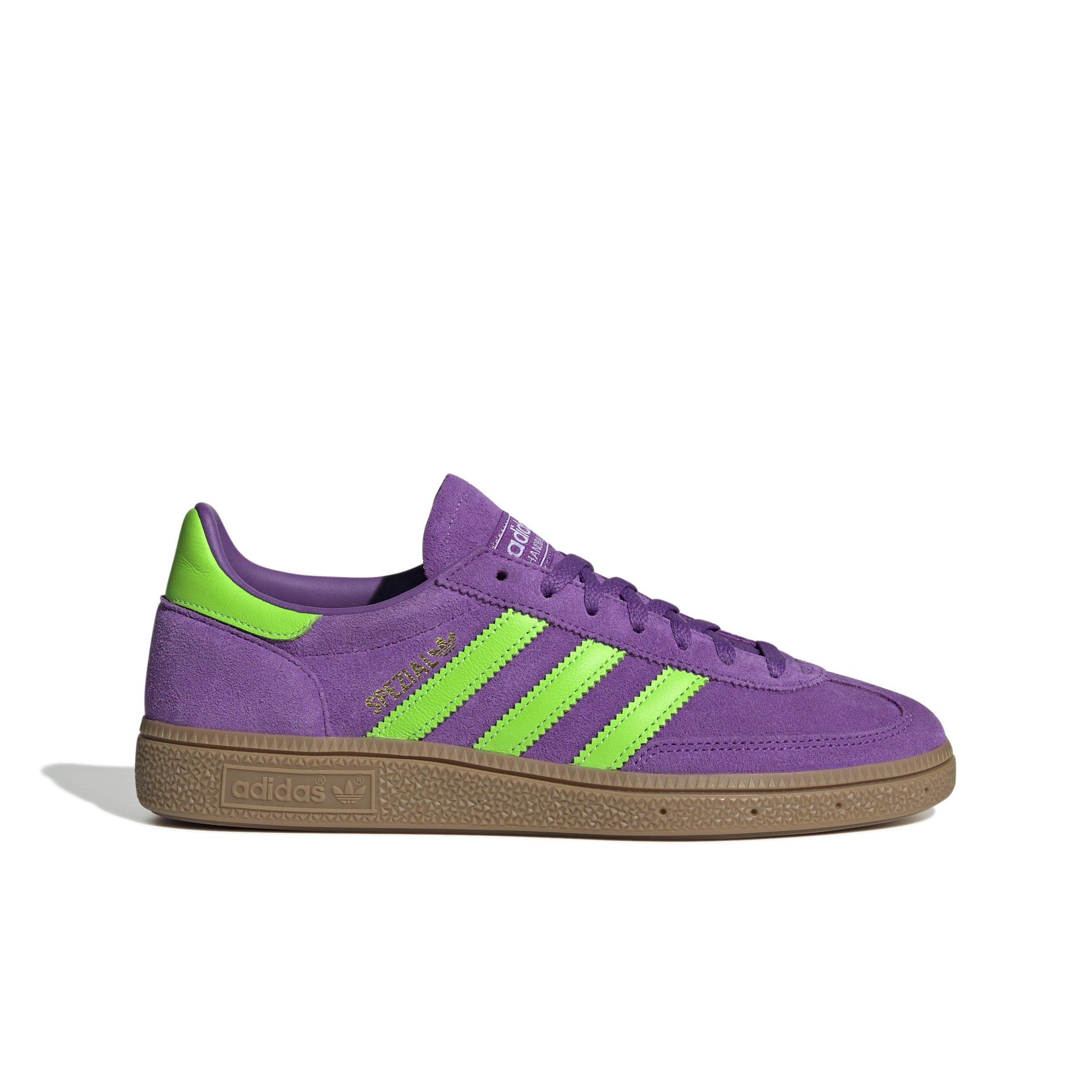adidas Originals Handball Spezial "Active Purple/Solar Green/Gum 5" Women's Shoe - PURPLE/GREEN/GUM Thumbnail View 1