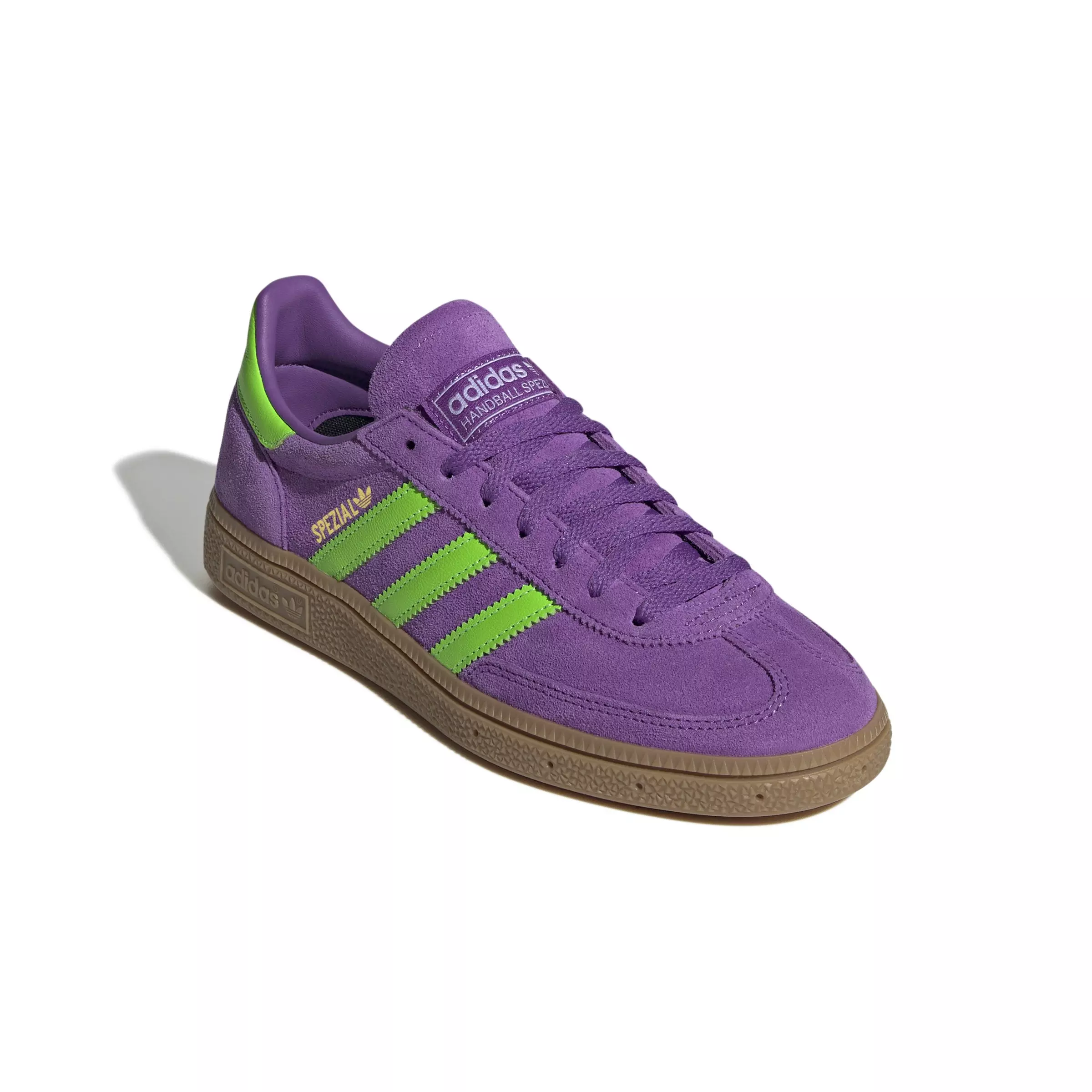 adidas Originals Handball Spezial "Active Purple/Solar Green/Gum 5" Women's Shoe - PURPLE/GREEN/GUM