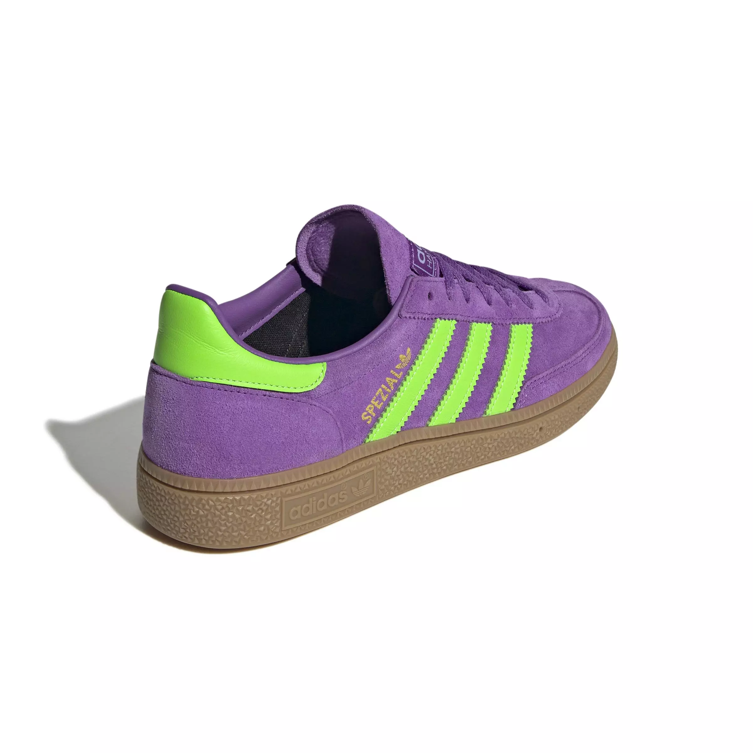 adidas Originals Handball Spezial "Active Purple/Solar Green/Gum 5" Women's Shoe - PURPLE/GREEN/GUM