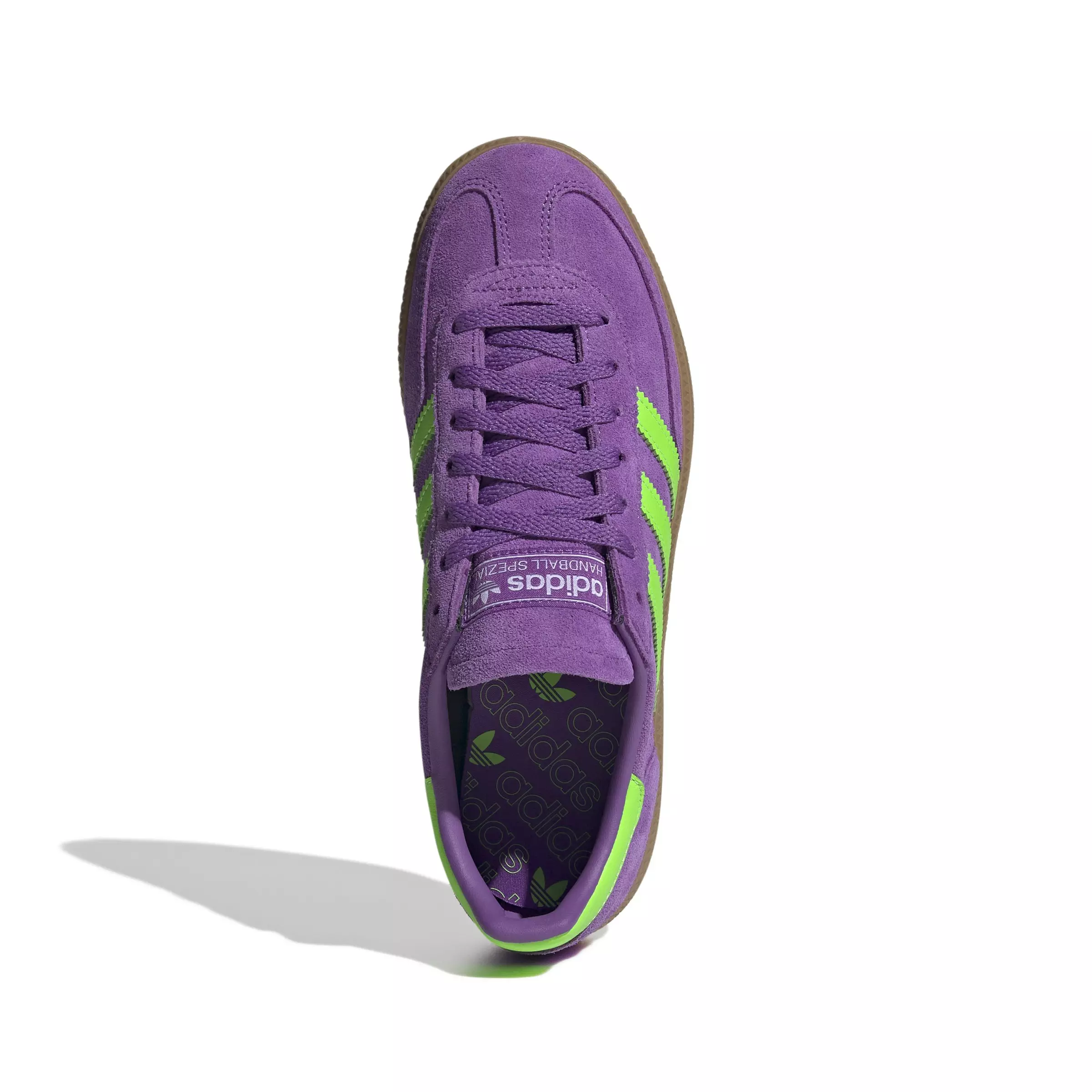 adidas Originals Handball Spezial "Active Purple/Solar Green/Gum 5" Women's Shoe - PURPLE/GREEN/GUM
