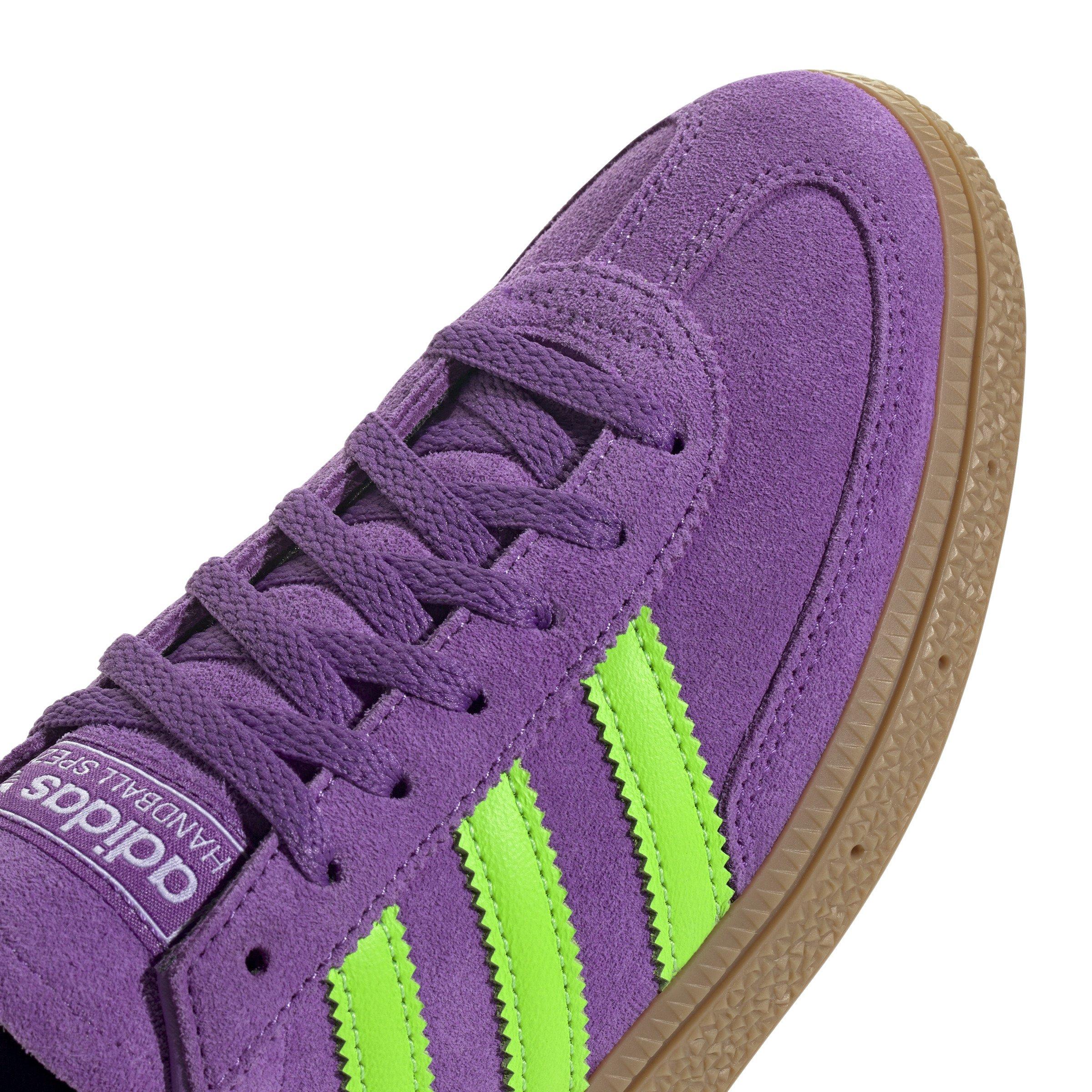 adidas Originals Handball Spezial "Active Purple/Solar Green/Gum 5" Women's Shoe - PURPLE/GREEN/GUM Thumbnail View 7