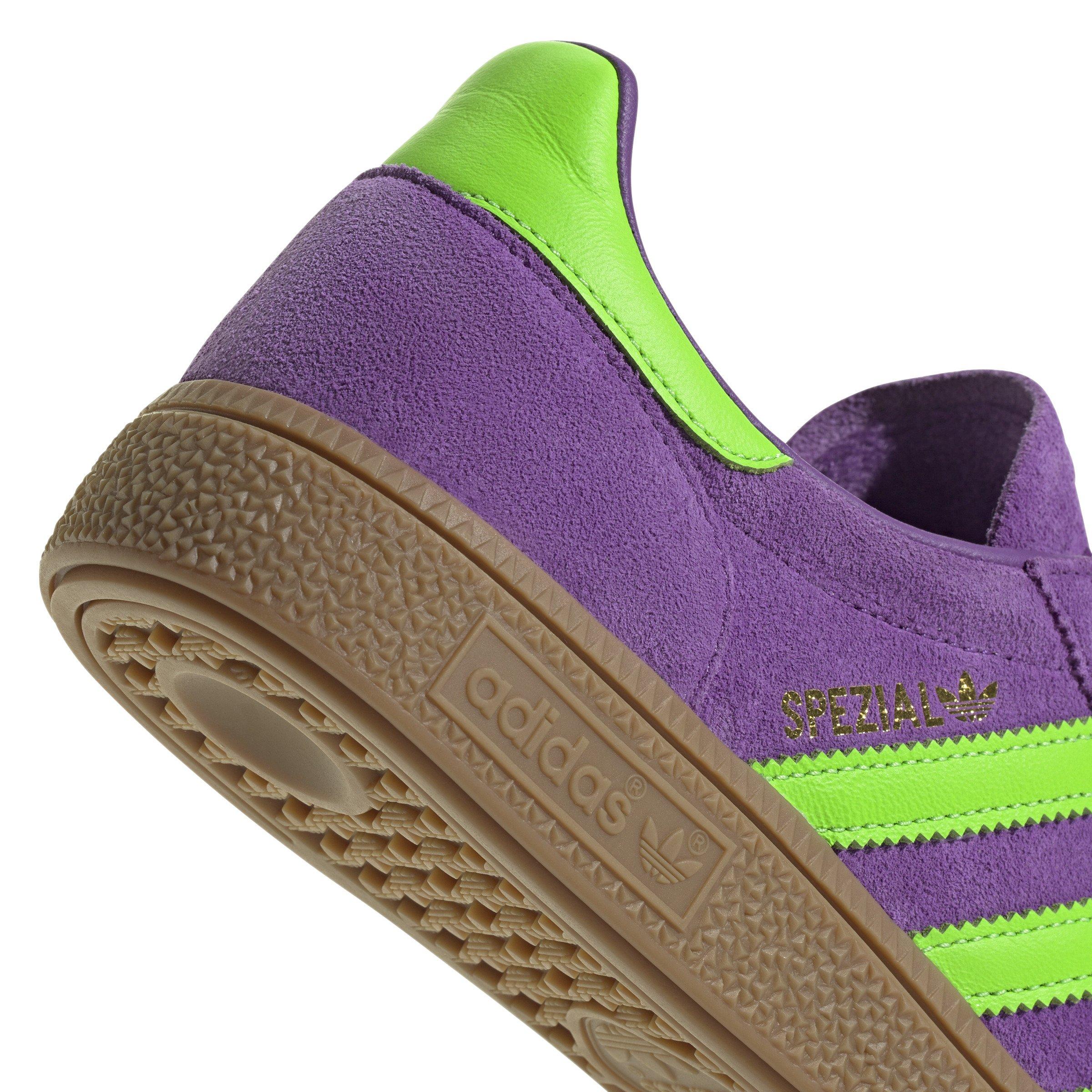 adidas Originals Handball Spezial "Active Purple/Solar Green/Gum 5" Women's Shoe - PURPLE/GREEN/GUM Thumbnail View 8