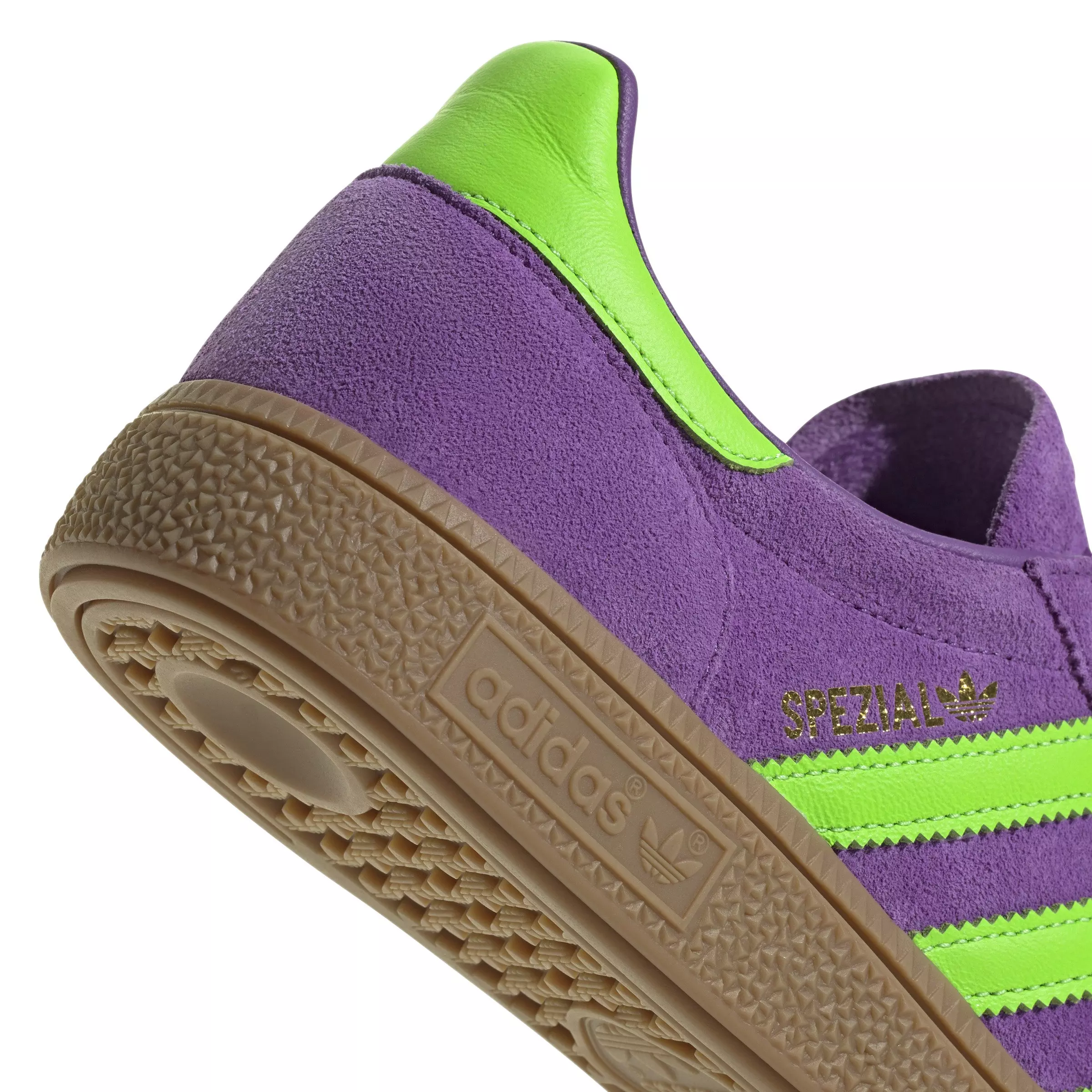 adidas Originals Handball Spezial "Active Purple/Solar Green/Gum 5" Women's Shoe - PURPLE/GREEN/GUM