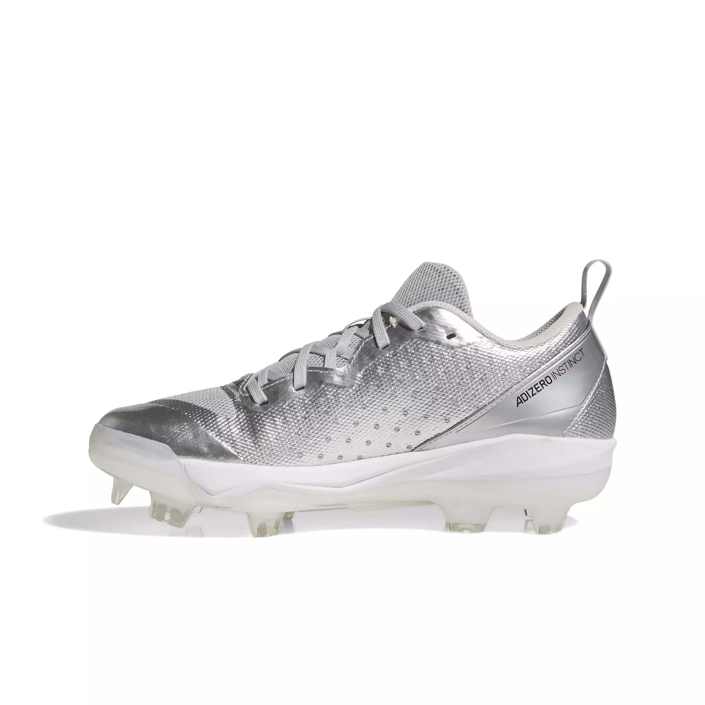 adidas Adizero Instinct TPU Silver Speed "Silver Metallic/Black/Grey Two" Women's Softball Cleat - SILVER/BLACK/GREY