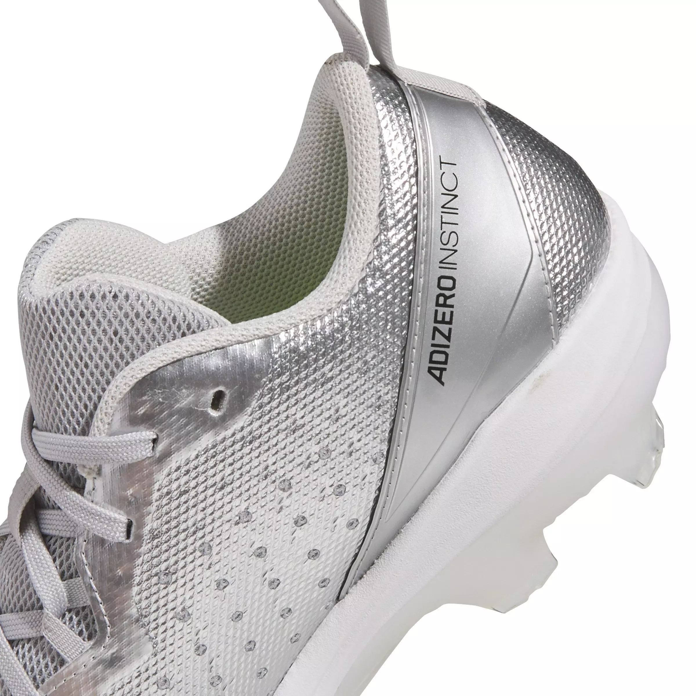 adidas Adizero Instinct TPU Silver Speed "Silver Metallic/Black/Grey Two" Women's Softball Cleat - SILVER/BLACK/GREY