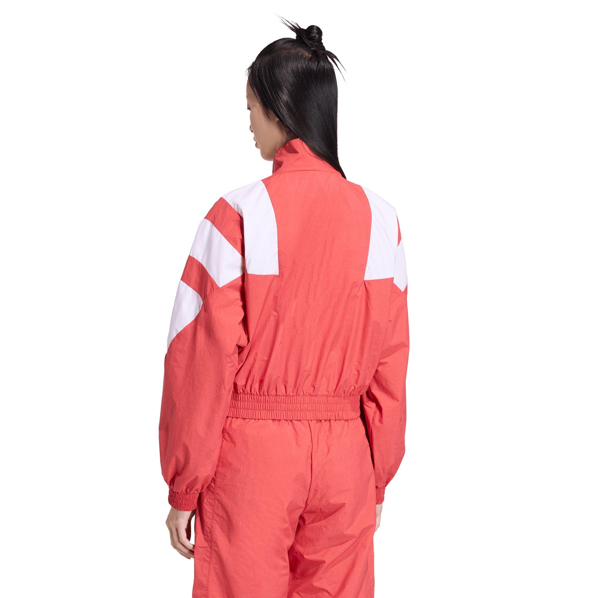 adidas Originals Women's Blocked Washed Zipped Track Jacket - Red - RED Thumbnail View 2
