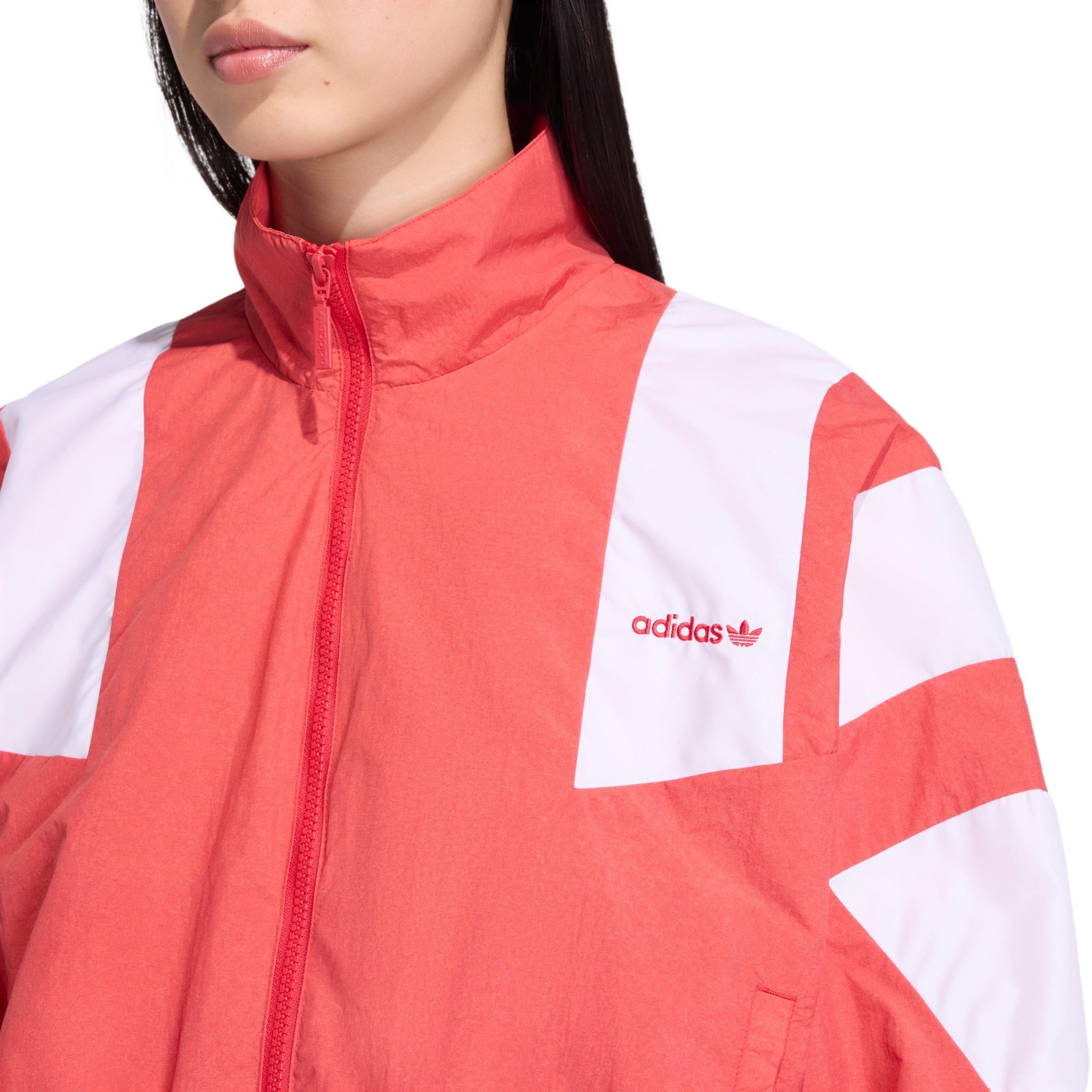 adidas Originals Women's Blocked Washed Zipped Track Jacket - Red - RED Thumbnail View 3